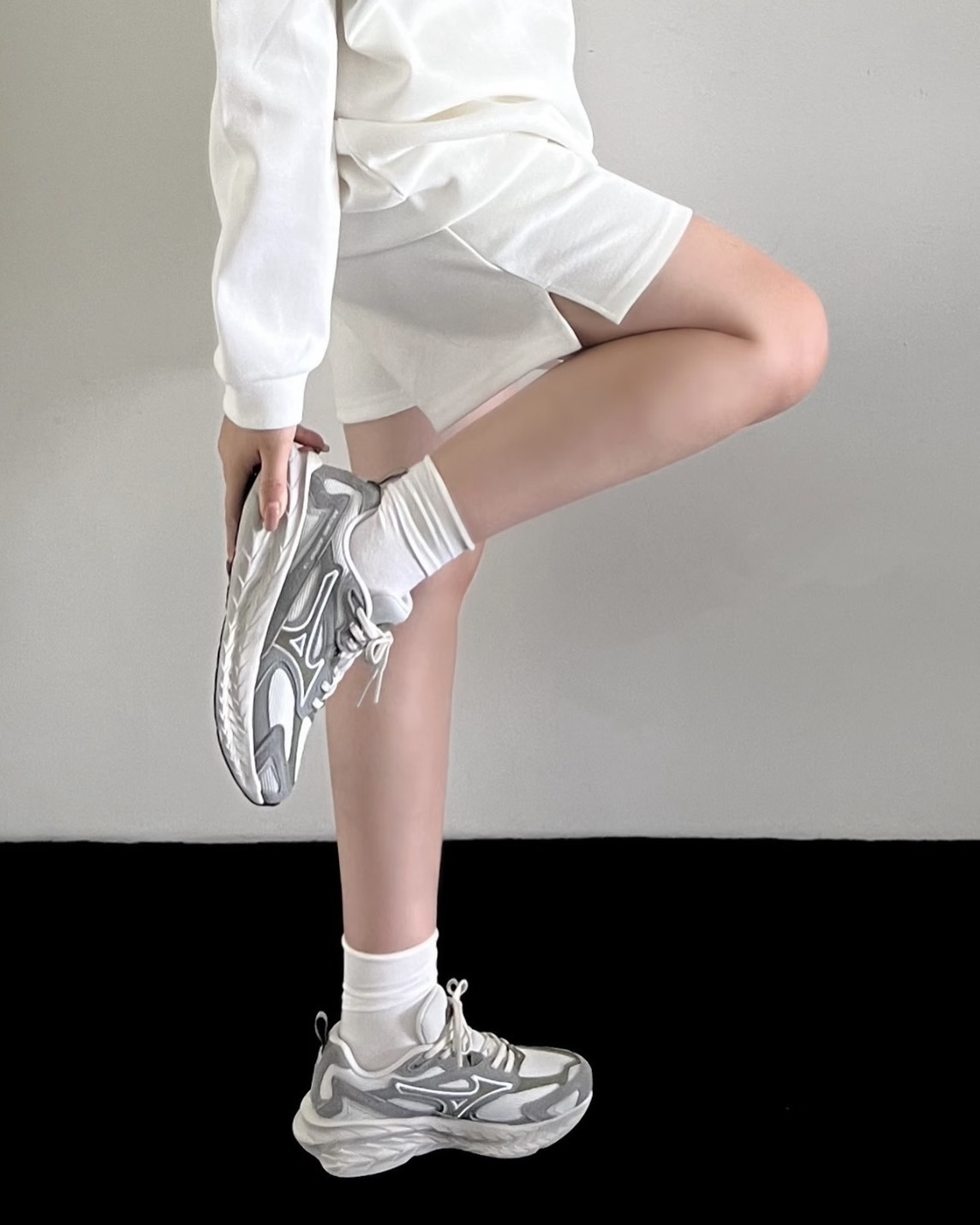 <暴走神鞋🔥>Mizuno Astro LS 機能 緩震 反光 復古 增高 輪胎底 厚底 淺灰綠