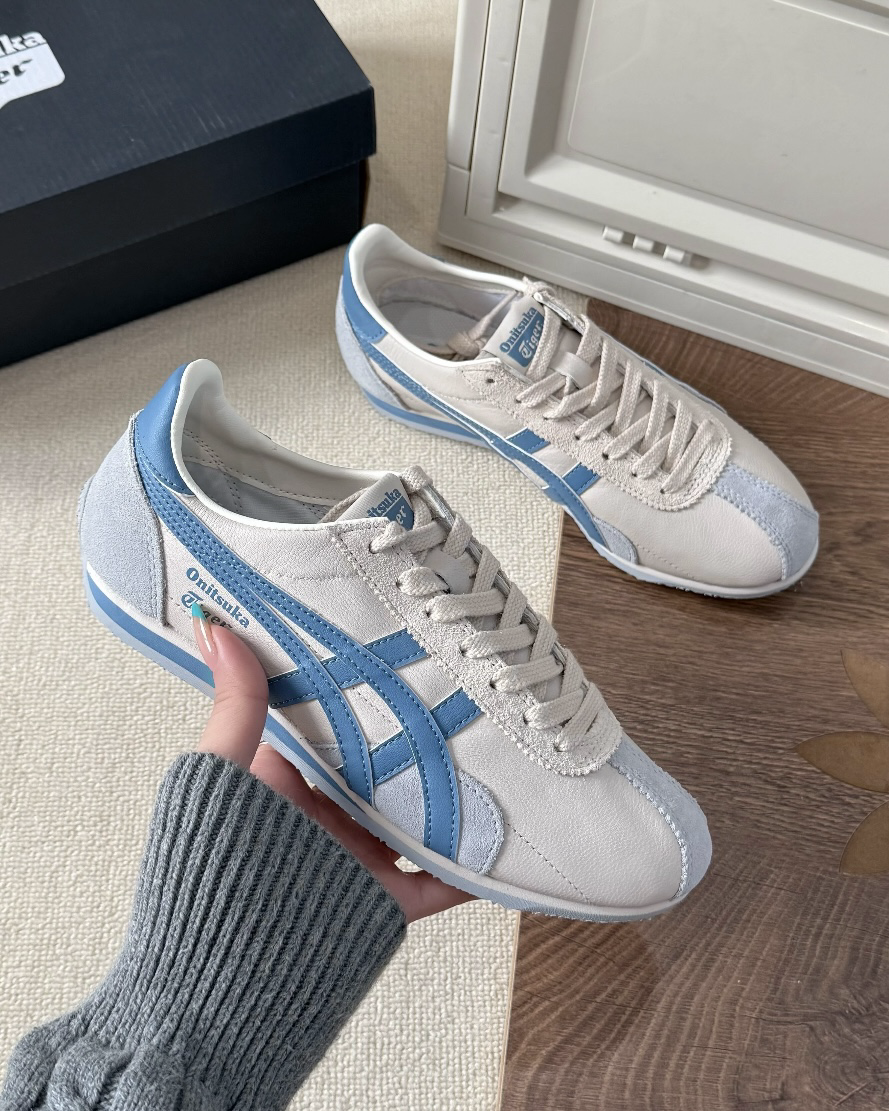 <國外限定>Onitsuka Tiger Runspark 海鹽藍白 奶油白 米白 鬼塚虎 復古 德訓鞋 低筒休閒鞋