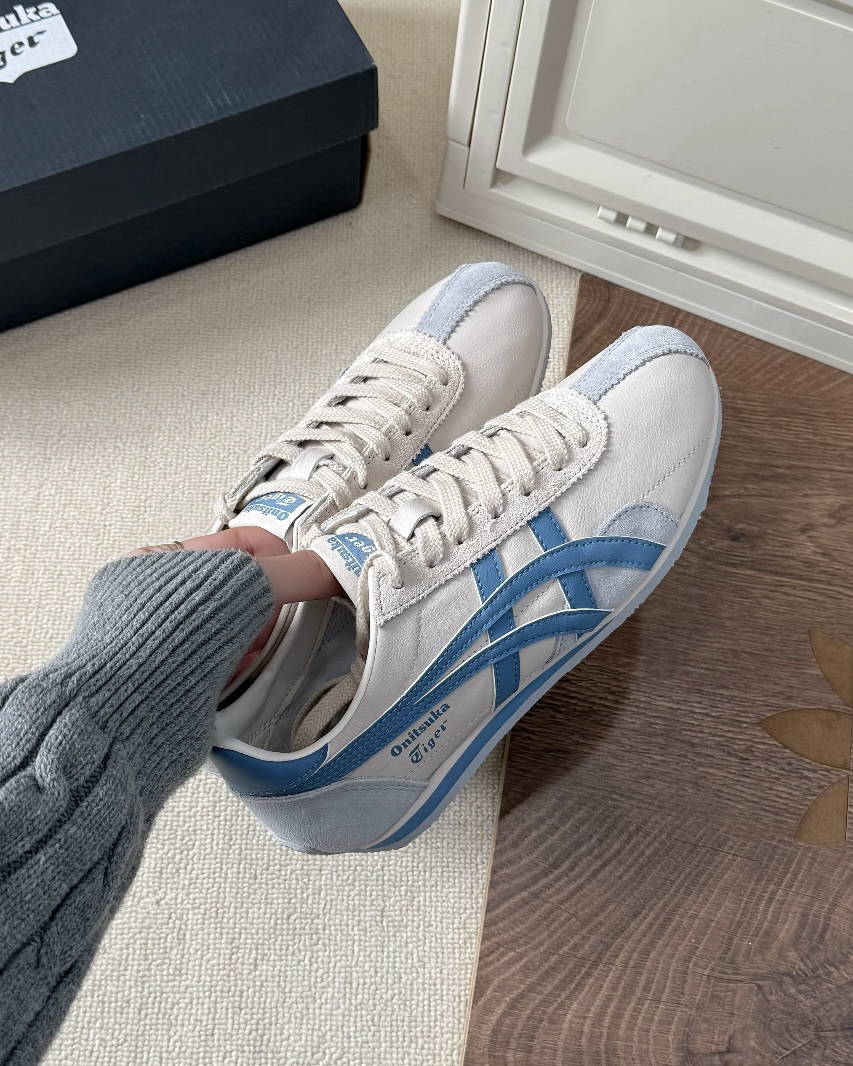 <國外限定>Onitsuka Tiger Runspark 海鹽藍白 奶油白 米白 鬼塚虎 復古 德訓鞋 低筒休閒鞋