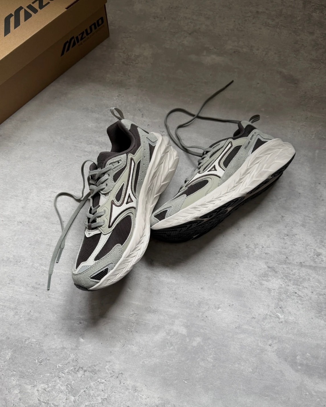 <暴走神鞋🔥>Mizuno Astro LS 機能 緩震 反光 復古 增高 厚底 灰綠黑