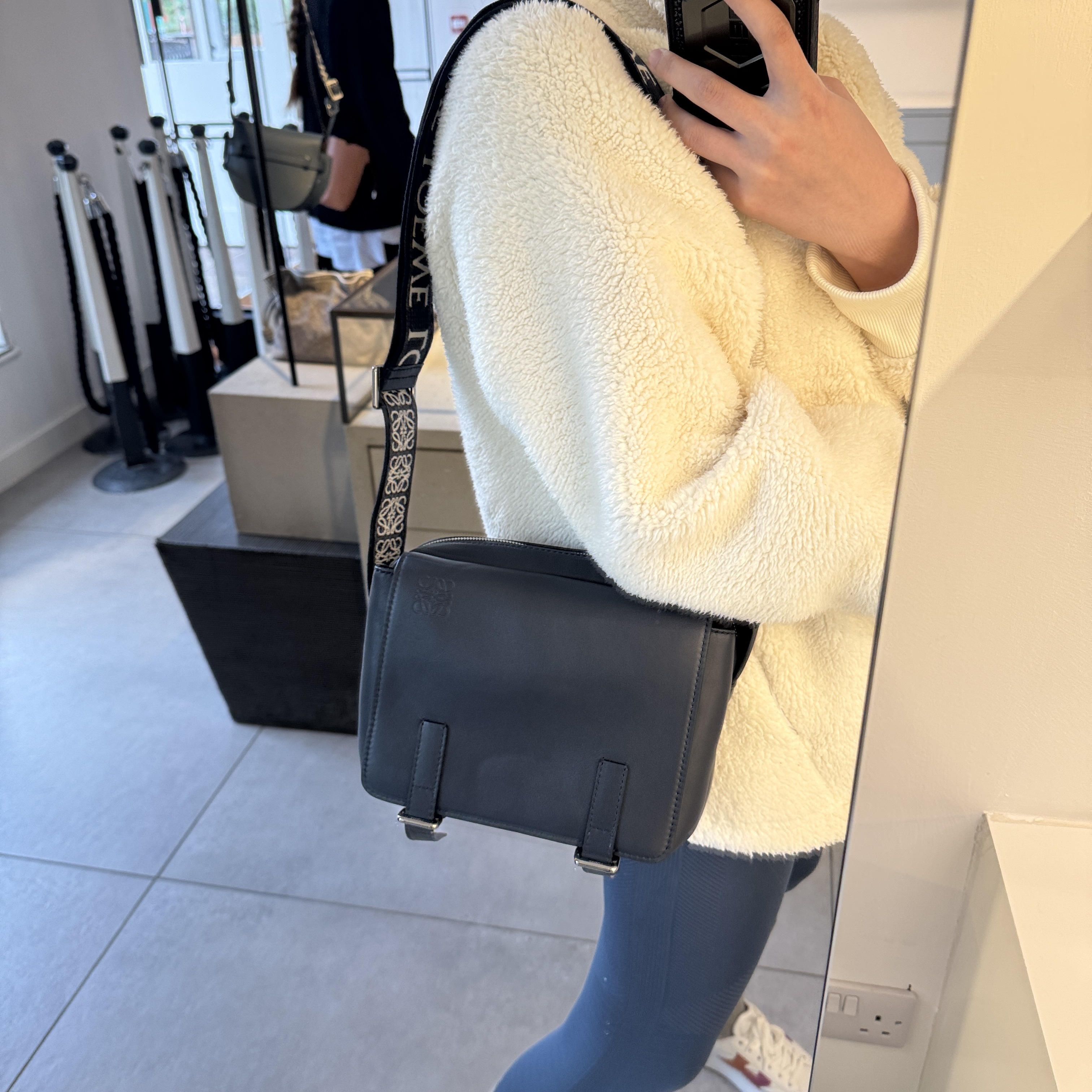 Loewe Military Messenger XS Bag Deep Navy