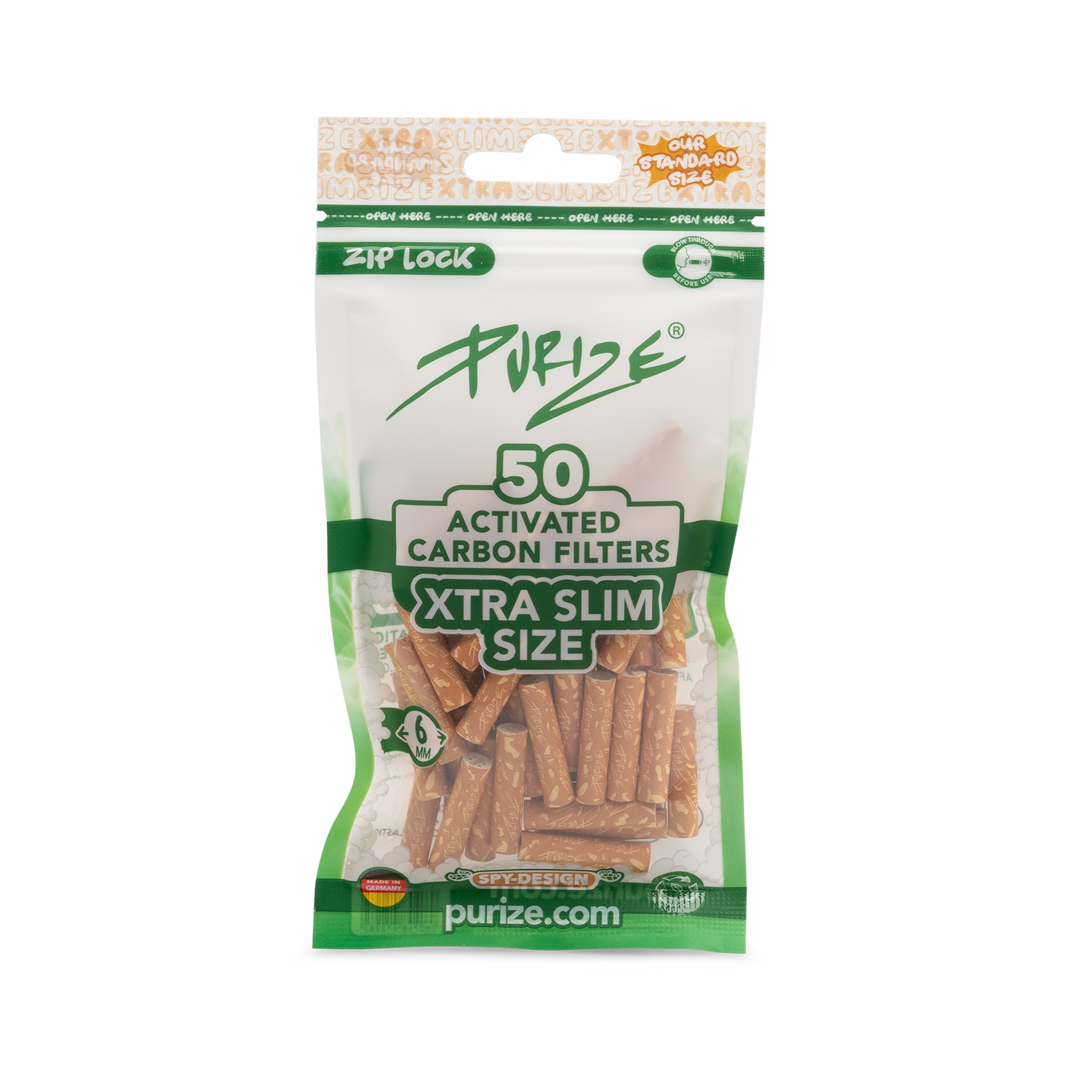 [50CT]XTRA SLIM SIZE FILTERS BY PURIZE