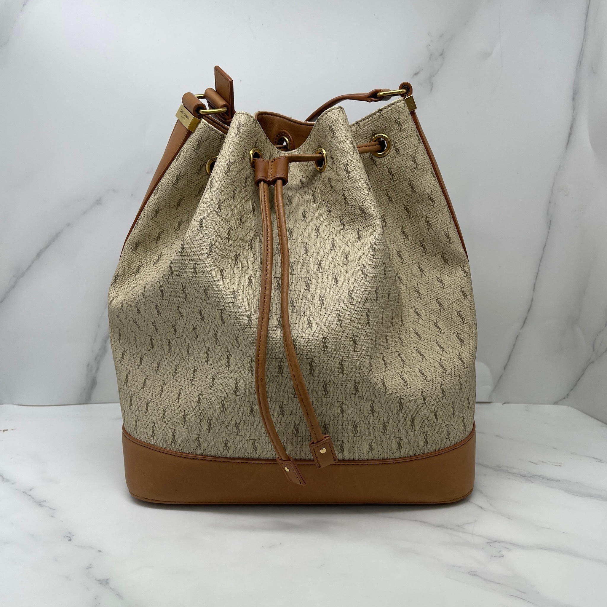 YSL All-Over Monogram Bucket