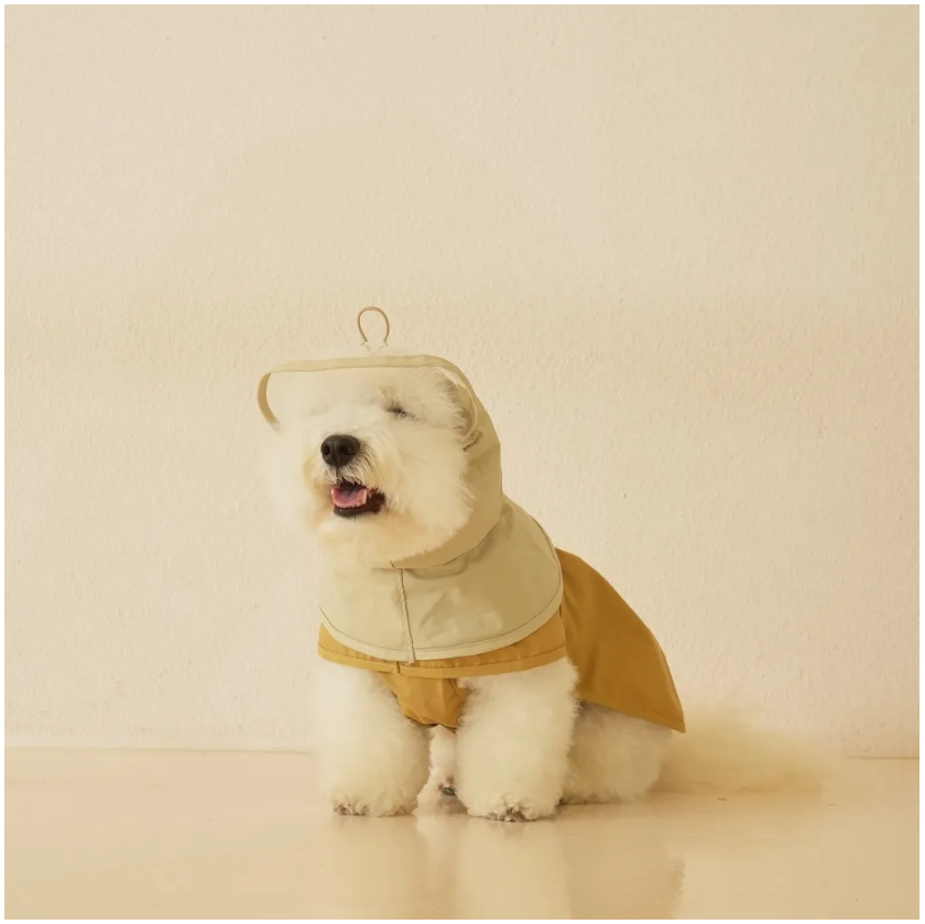 Puppy Gallery🇰🇷 | 全天候防水雨衣 卡其 寵物雨衣 狗狗雨衣 大型犬雨衣 中型犬雨衣 小型犬雨衣