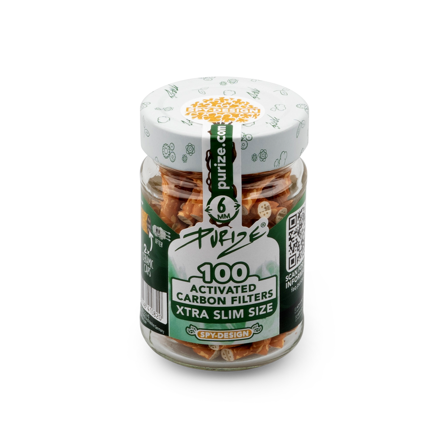 [100CT]XTRA SLIM SIZE FILTERS JAR BY PURIZE