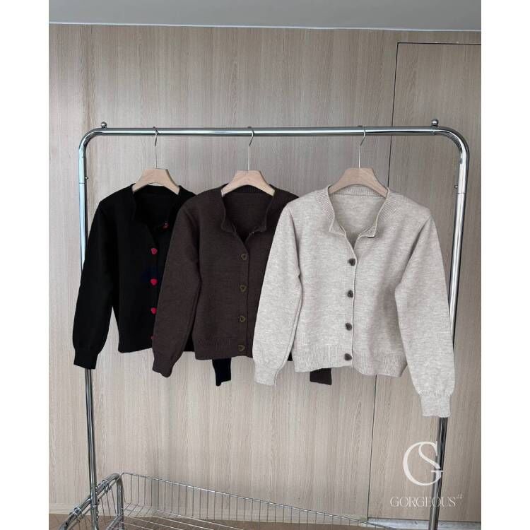 H125「SO CUTE排扣愛心糯糯外套」