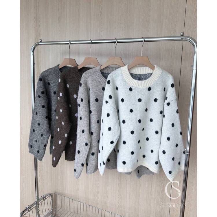 H114「珍珠奶茶系列高磅毛衣」