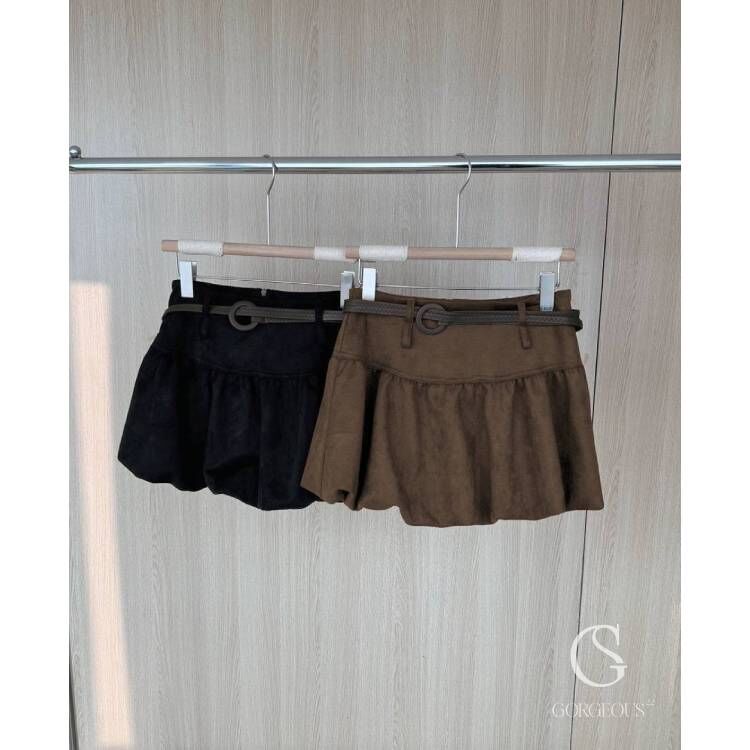 H44「蛋白麂皮泡泡褲裙」