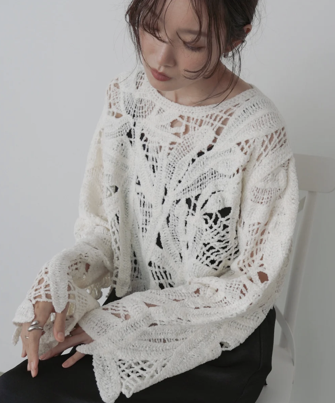 馬海毛紗線鉤針短上衣