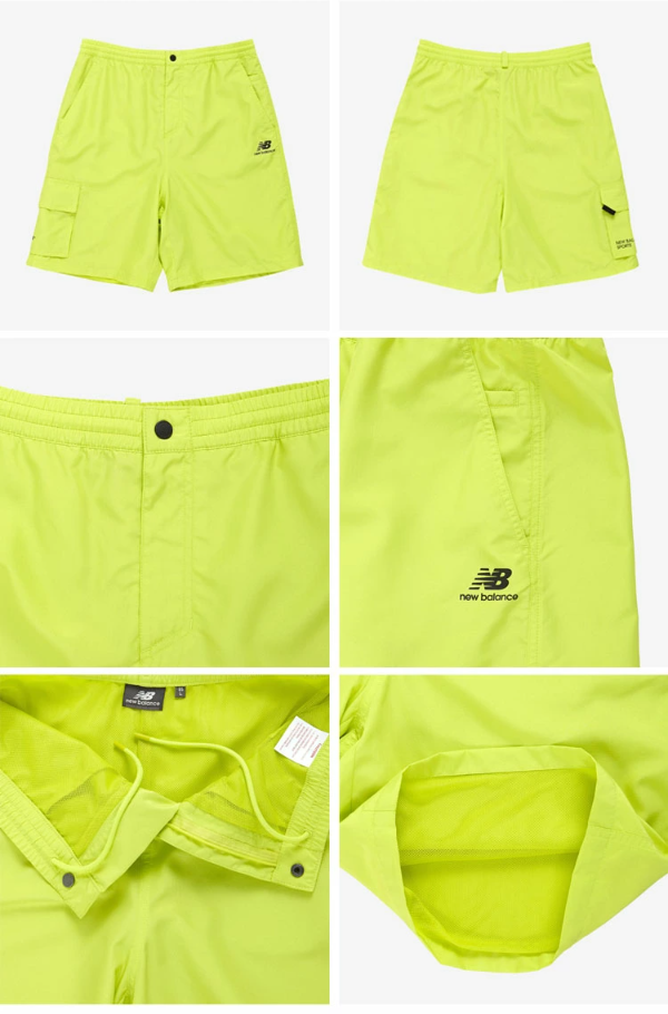 【直播】New Balance LL1011401 運動短褲 (螢光黃)