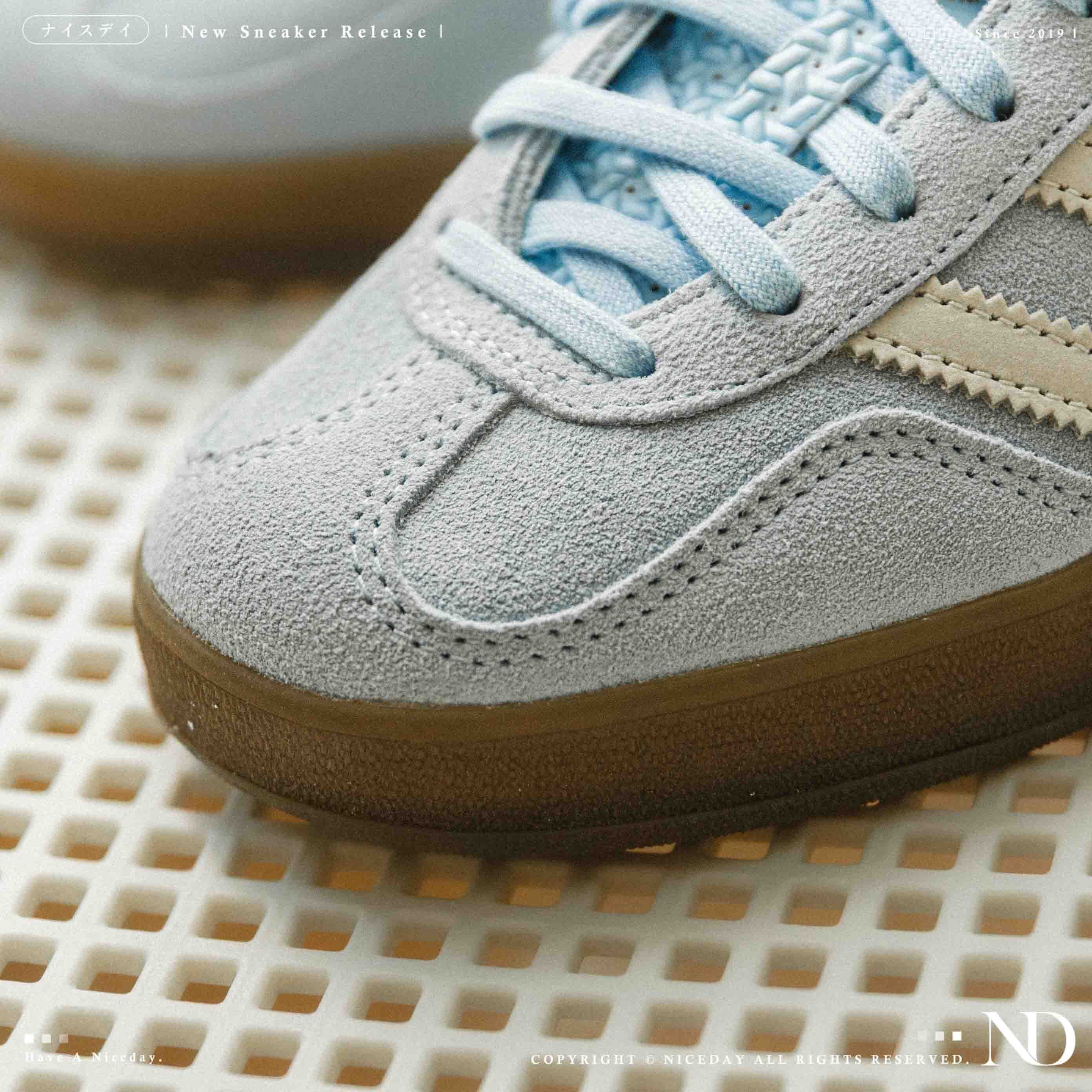 NICEDAY 調貨 Adidas Gazelle Indoor 粉藍色 焦糖底 麂皮 淺藍 水藍色 女鞋 JI2717