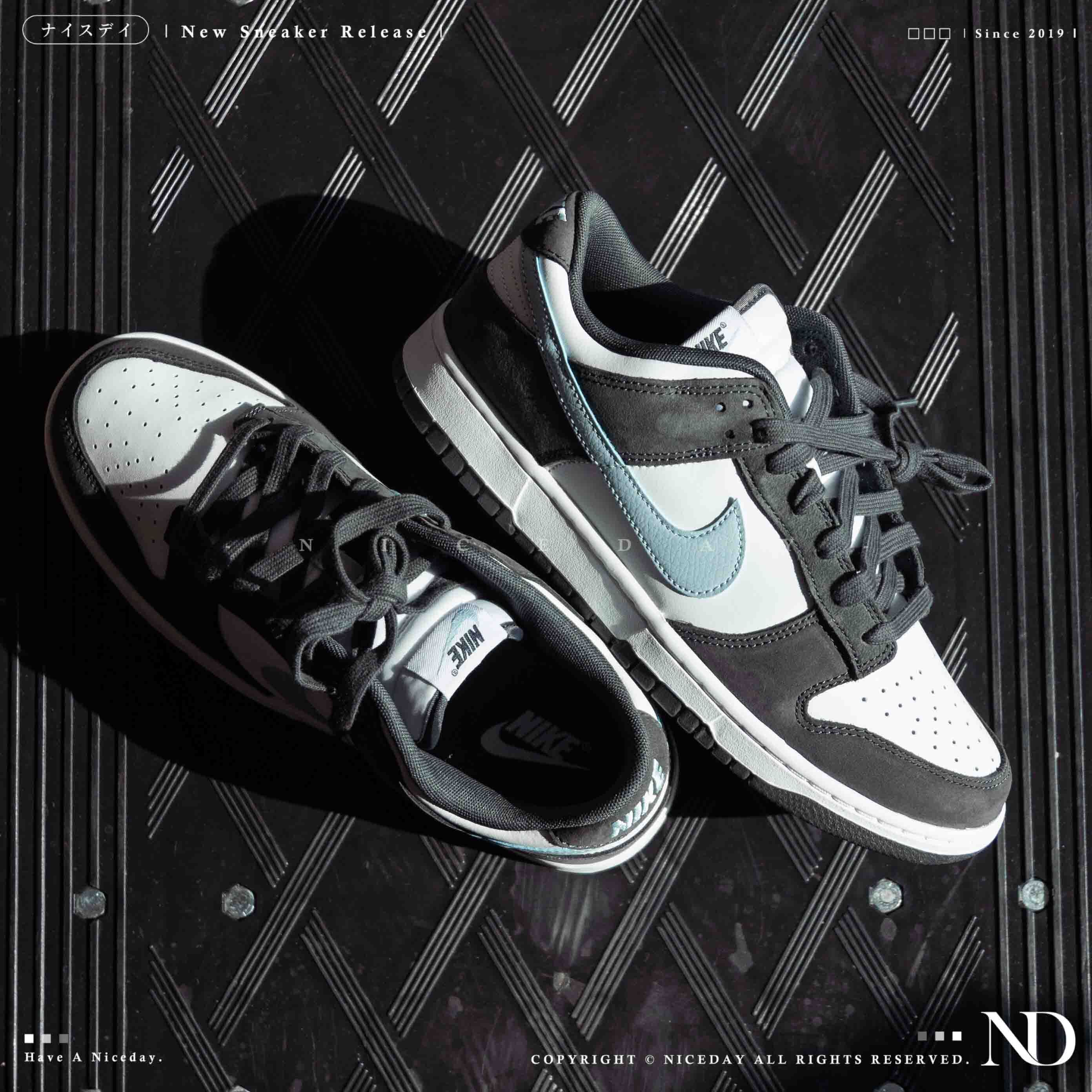 NICEDAY 代購 Nike Dunk Low 灰藍 深灰 菸灰藍 藍勾 男女鞋 復古 麂皮 岩石灰 IB3079-100