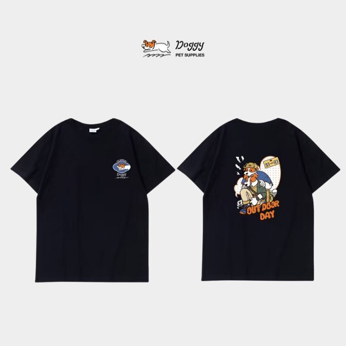 【 寵你超市 】萊西插畫落肩短T-綁鞋帶