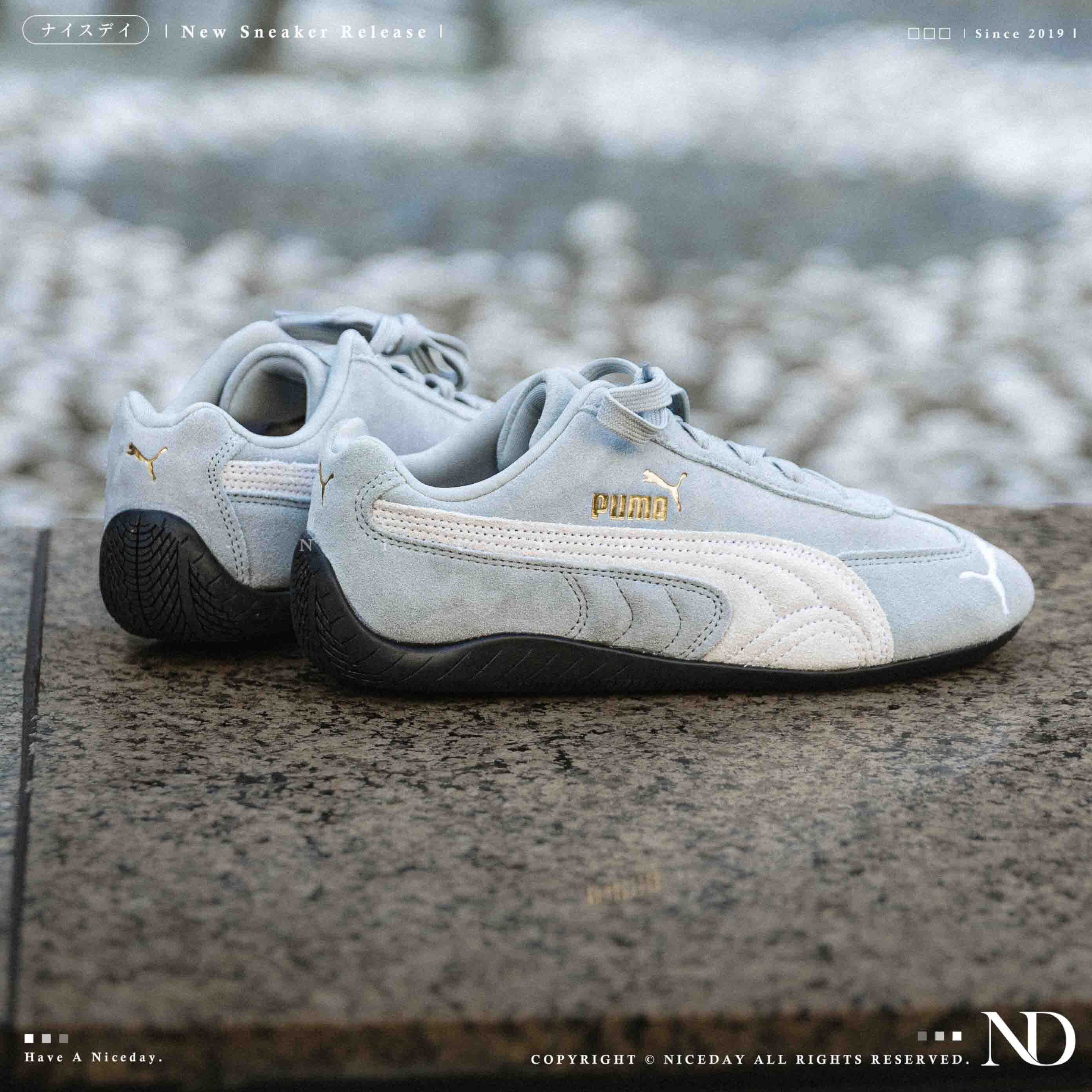 NICEDAY 現貨 Puma Speedcat OG 賽車鞋 麂皮 灰白 灰藍 黑底 復古 男鞋 398846-05