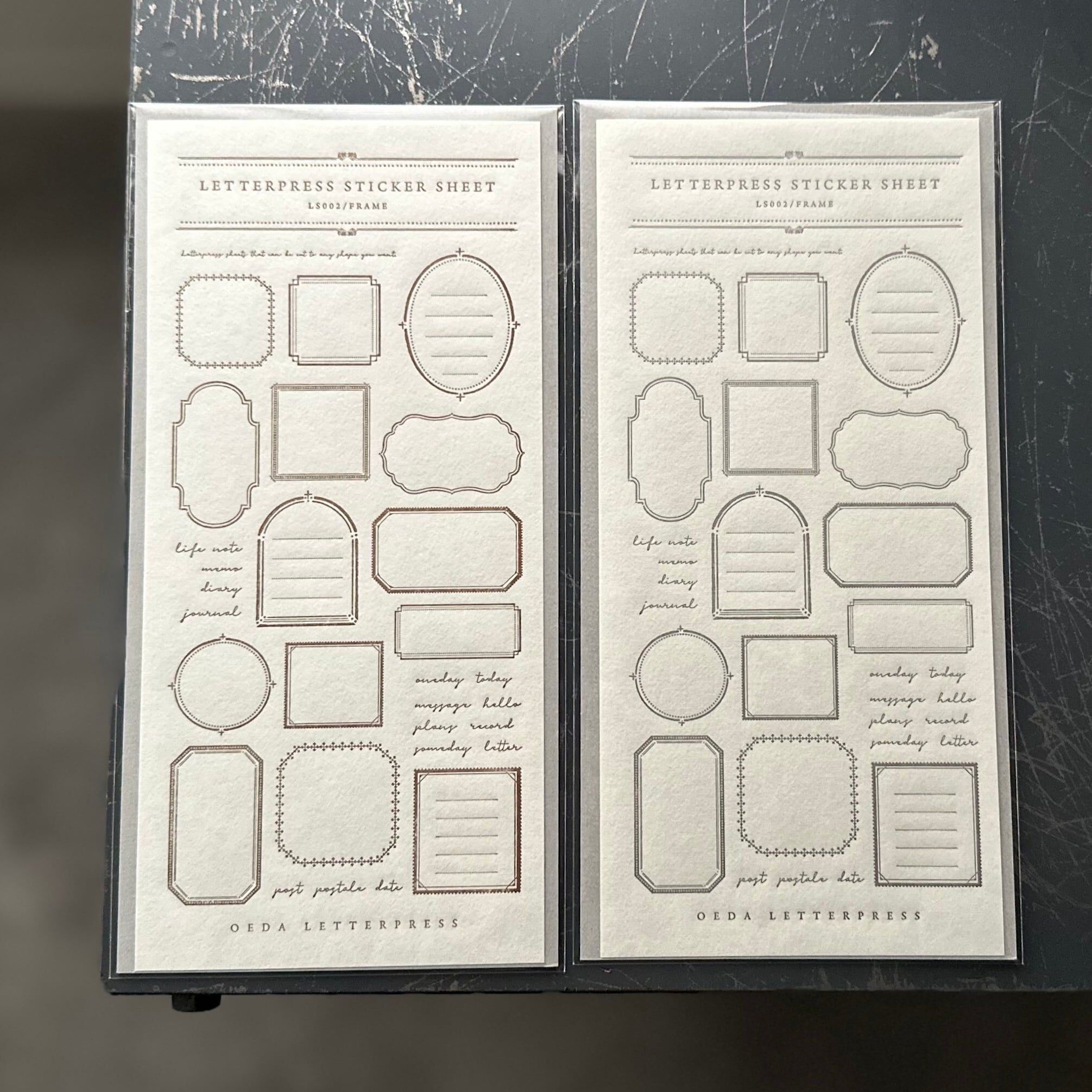 Oeda Letterpress Sticker (Japanese Stationery Brand)