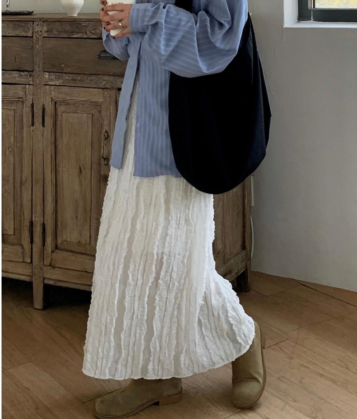 Soon frill lace skirt