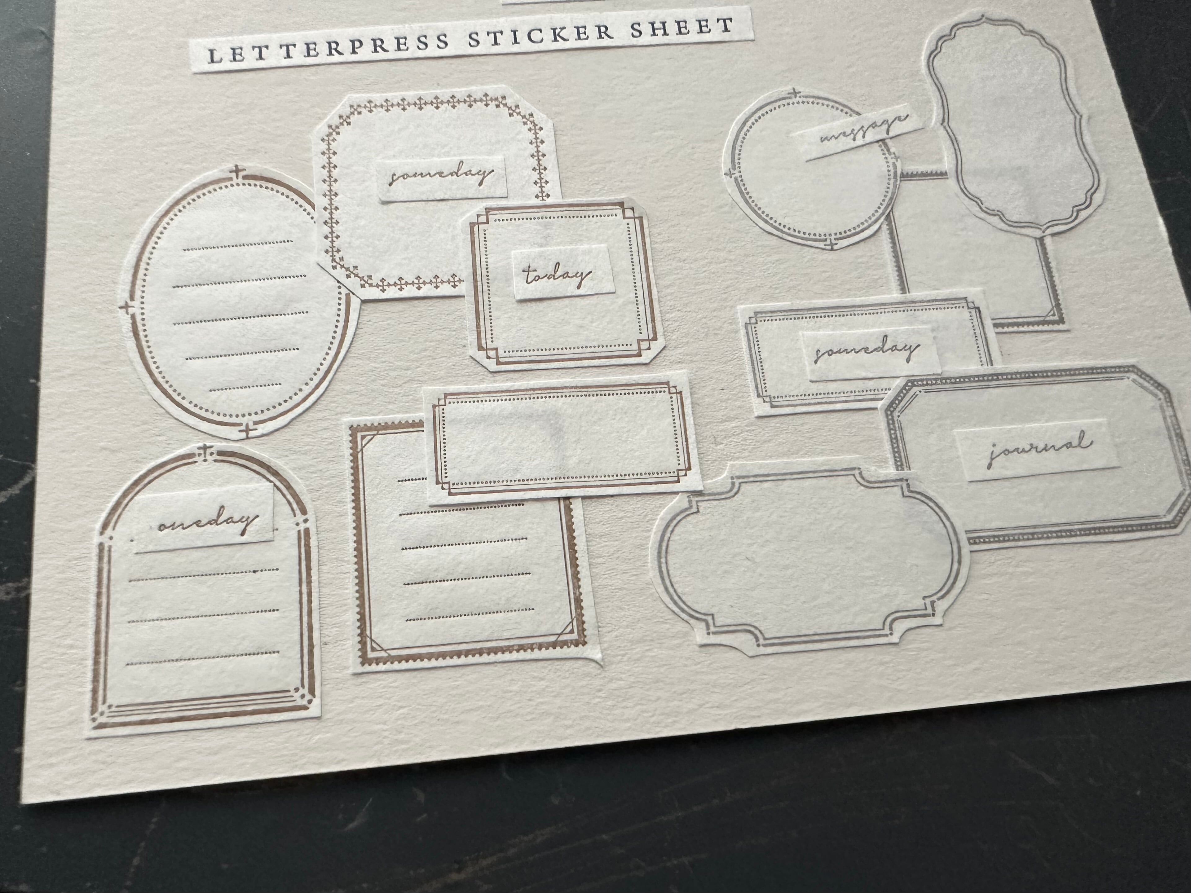Oeda Letterpress Sticker (Japanese Stationery Brand)