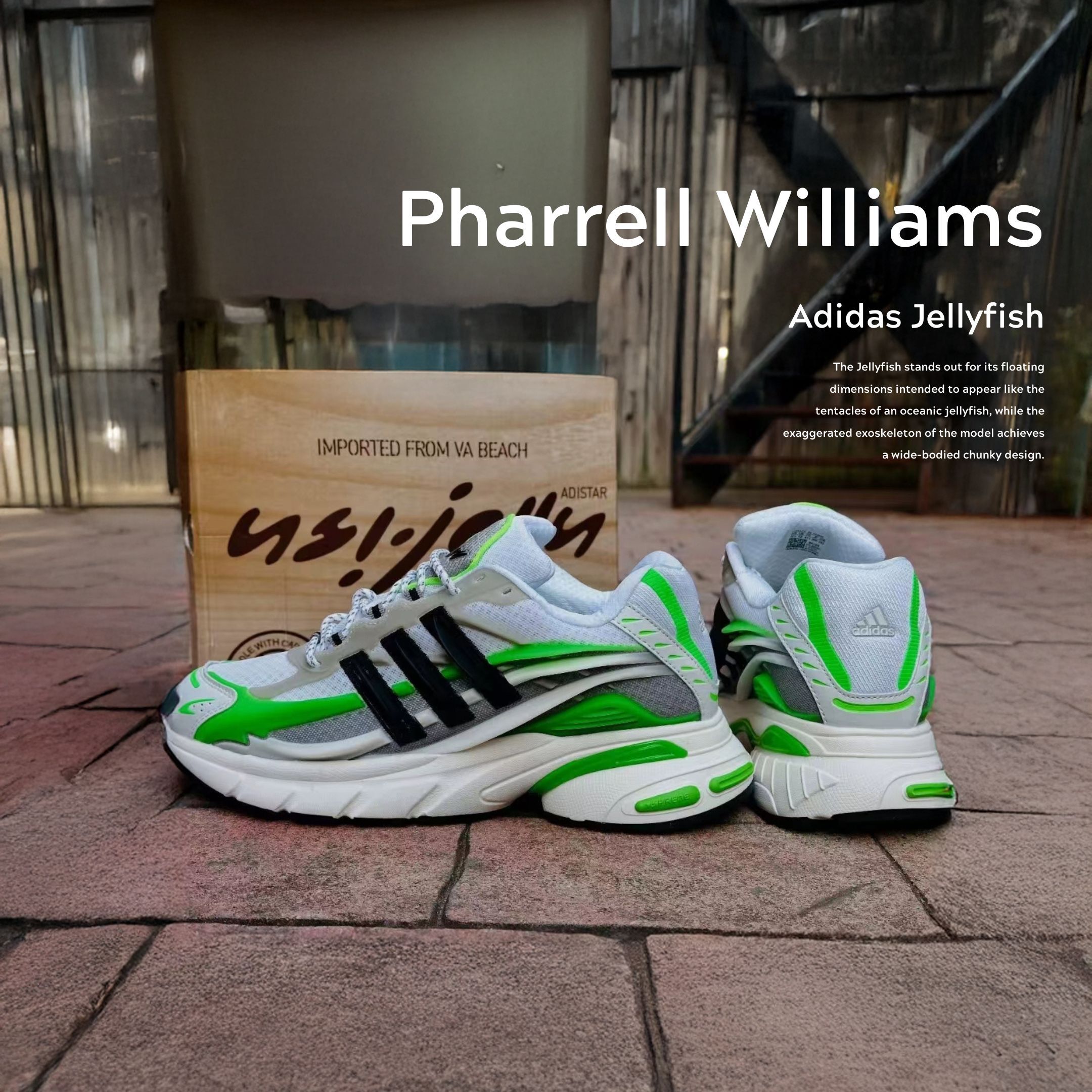 NICEDAY 代購 PHARRELL X ADIDAS JELLYFISH GREEN 菲董 水母 綠 草綠 聯名 JP9260