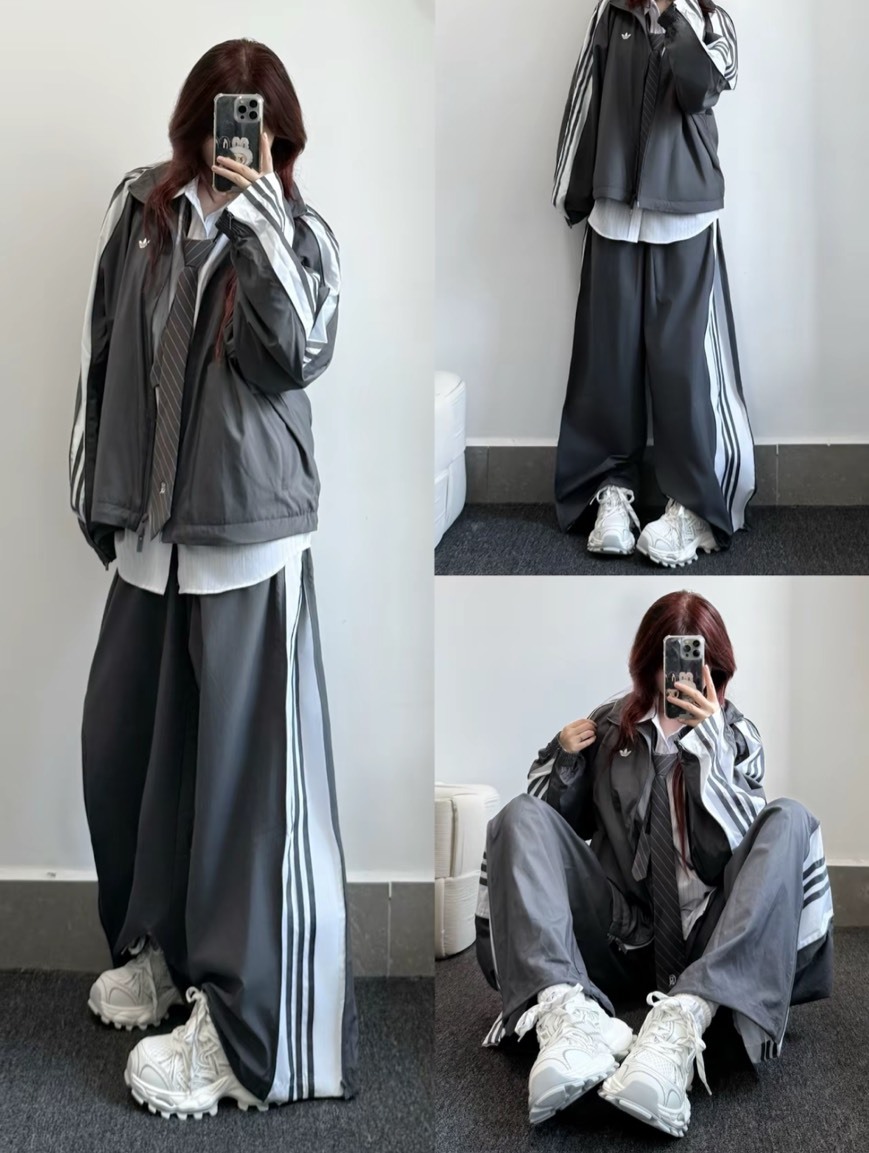 <帥暈....🖤> Adidas Originals 巴黎世家 平替款 拉鍊外套 灰色 JY8879