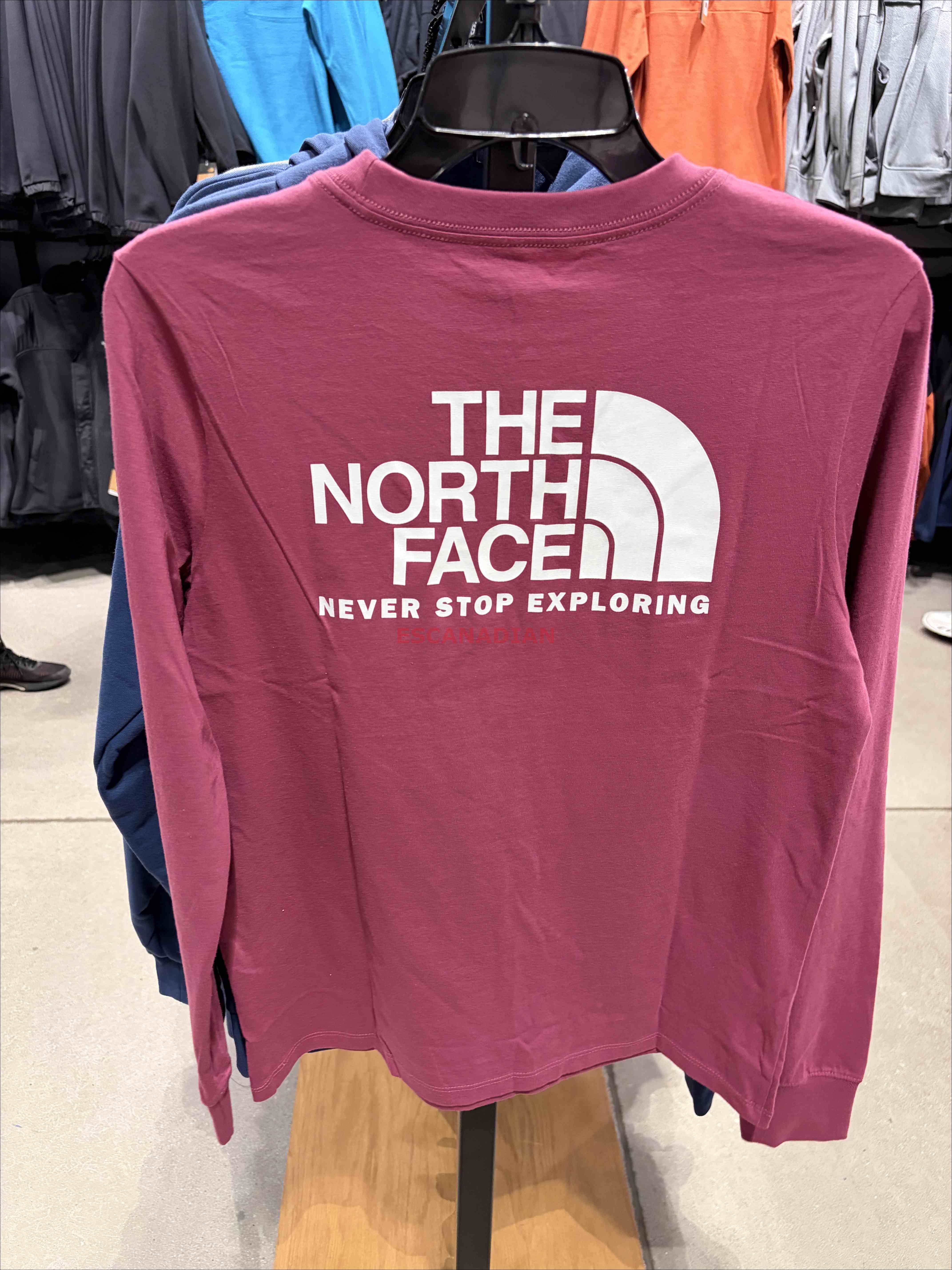 THE NORTH FACE 女大人 經典正反LOGO 長TEE (前小後大)