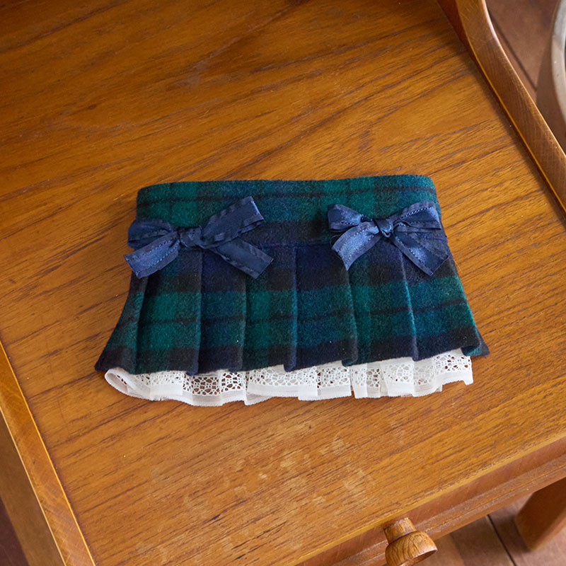 Preppy學院風-高腰百摺裙-綠格GreenCheck- It’s sunny outside