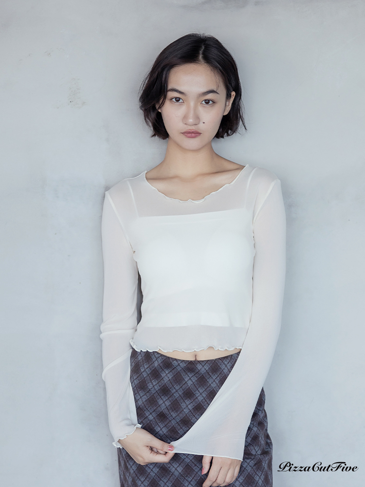 木耳透膚長袖上衣 PizzaCutFive PCF253403008