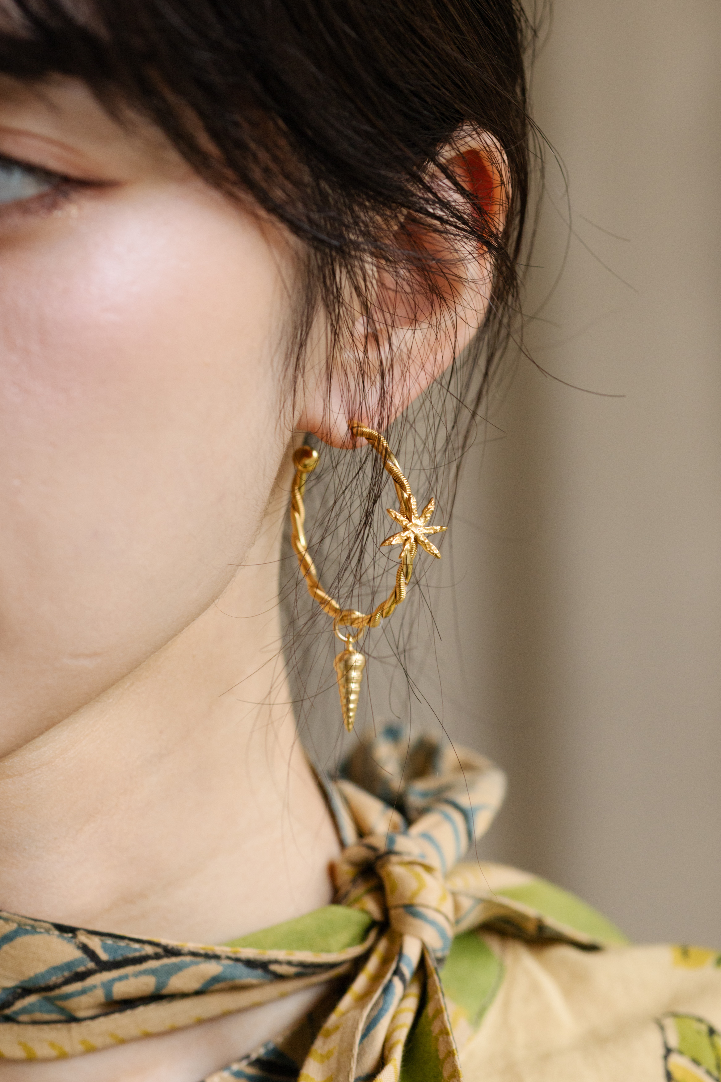 【 Jewelry 】圈圈星星貝殼耳環