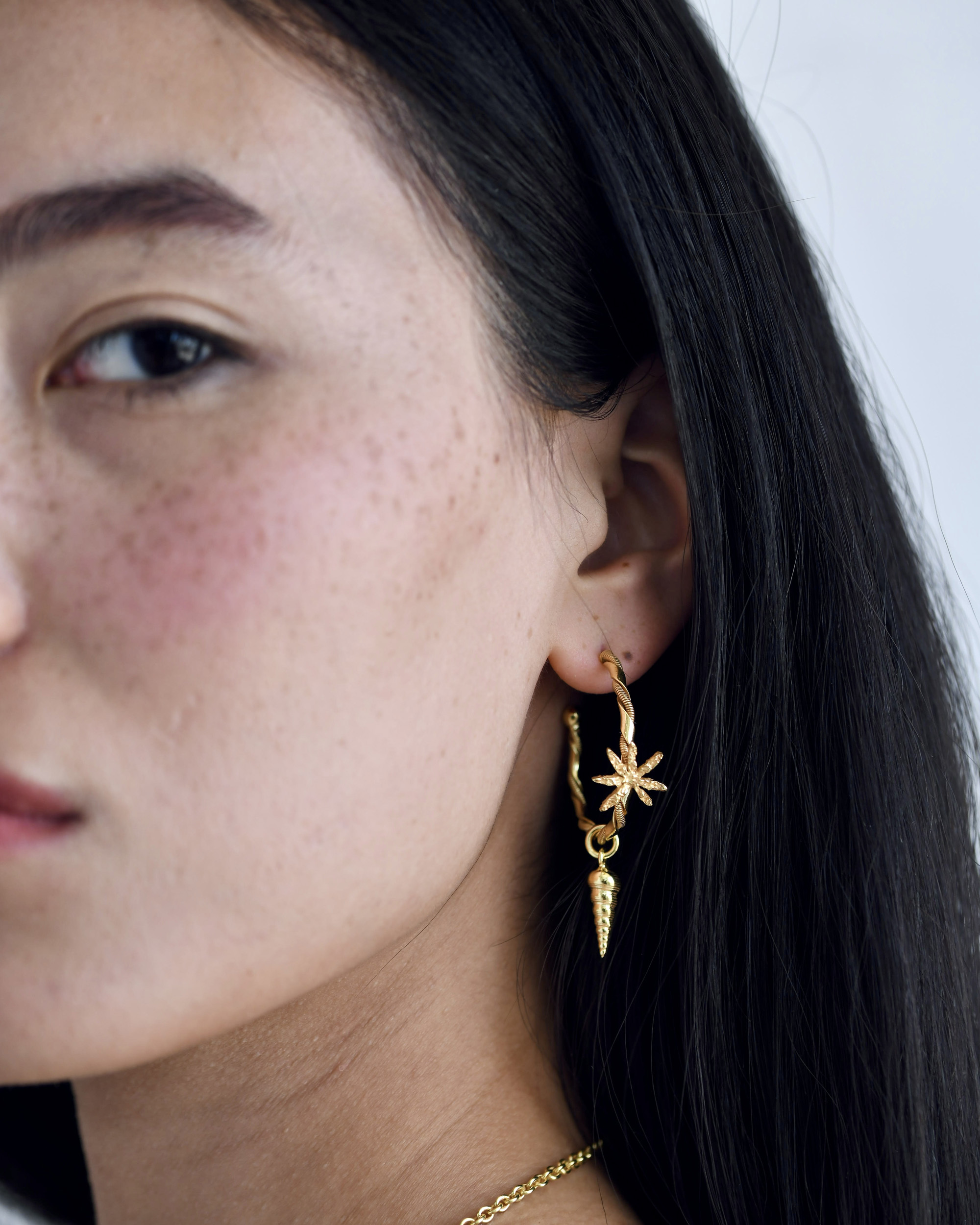 【 Jewelry 】圈圈星星貝殼耳環