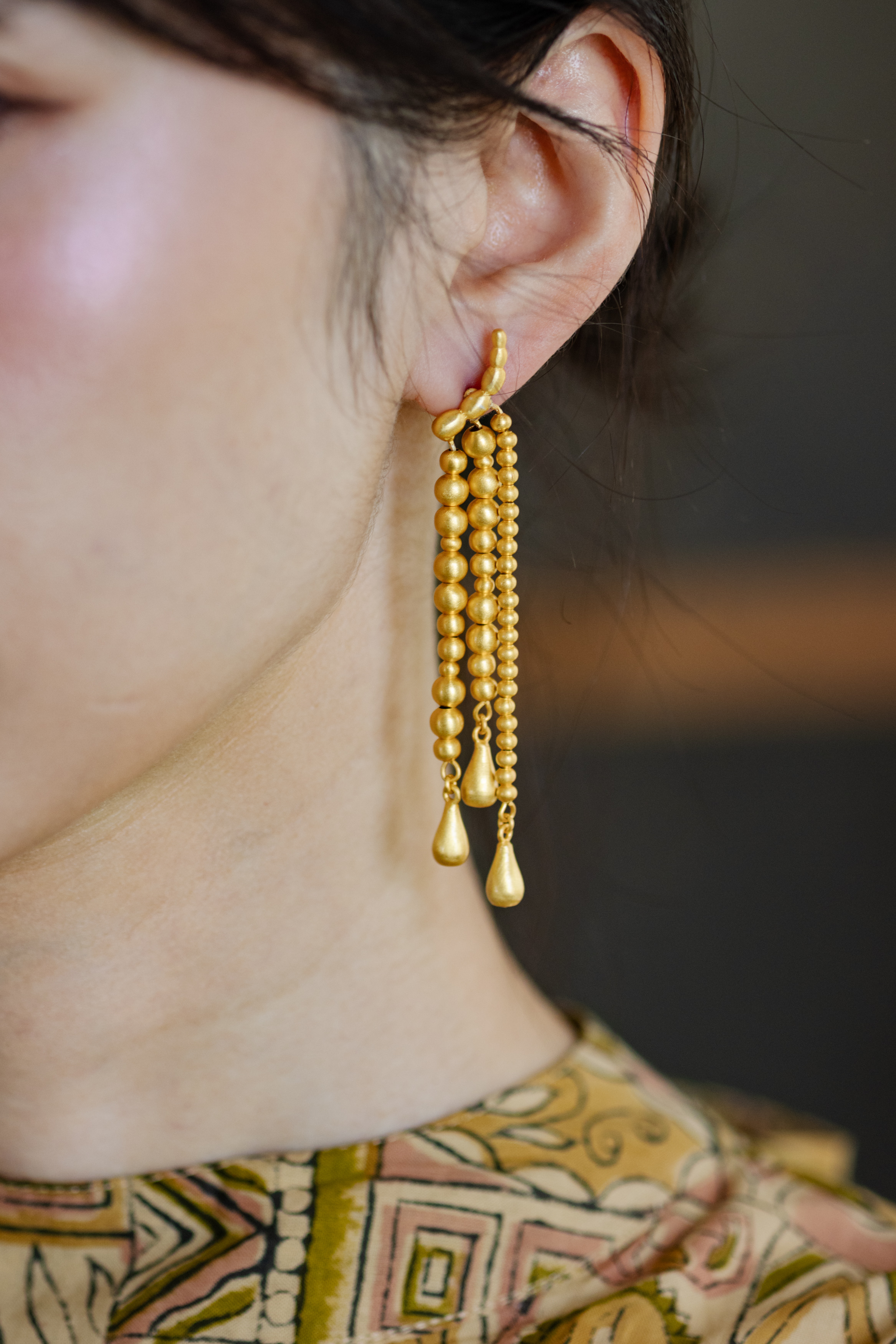 【 Jewelry 】球球垂墜耳環