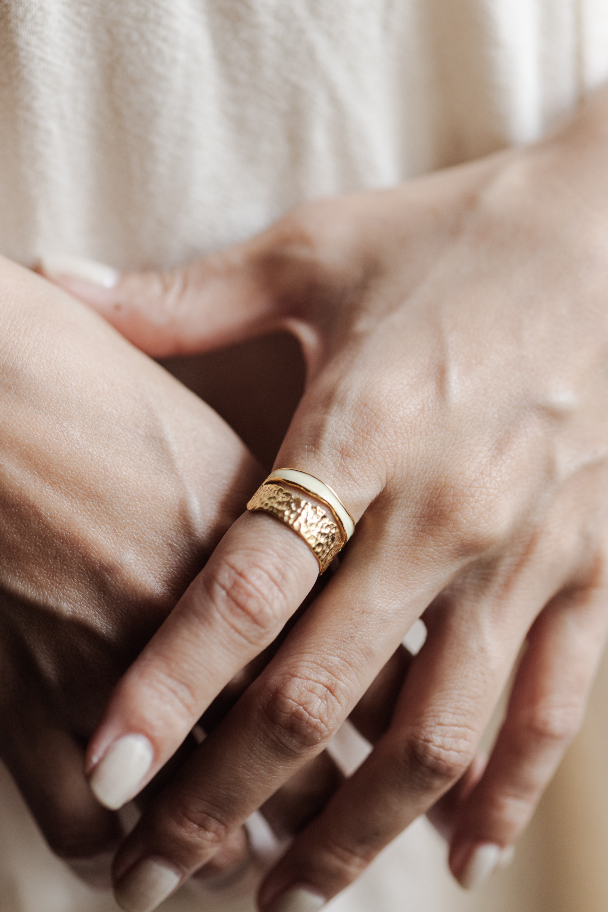 【 Jewelry 】寬版琺瑯戒指/耳扣