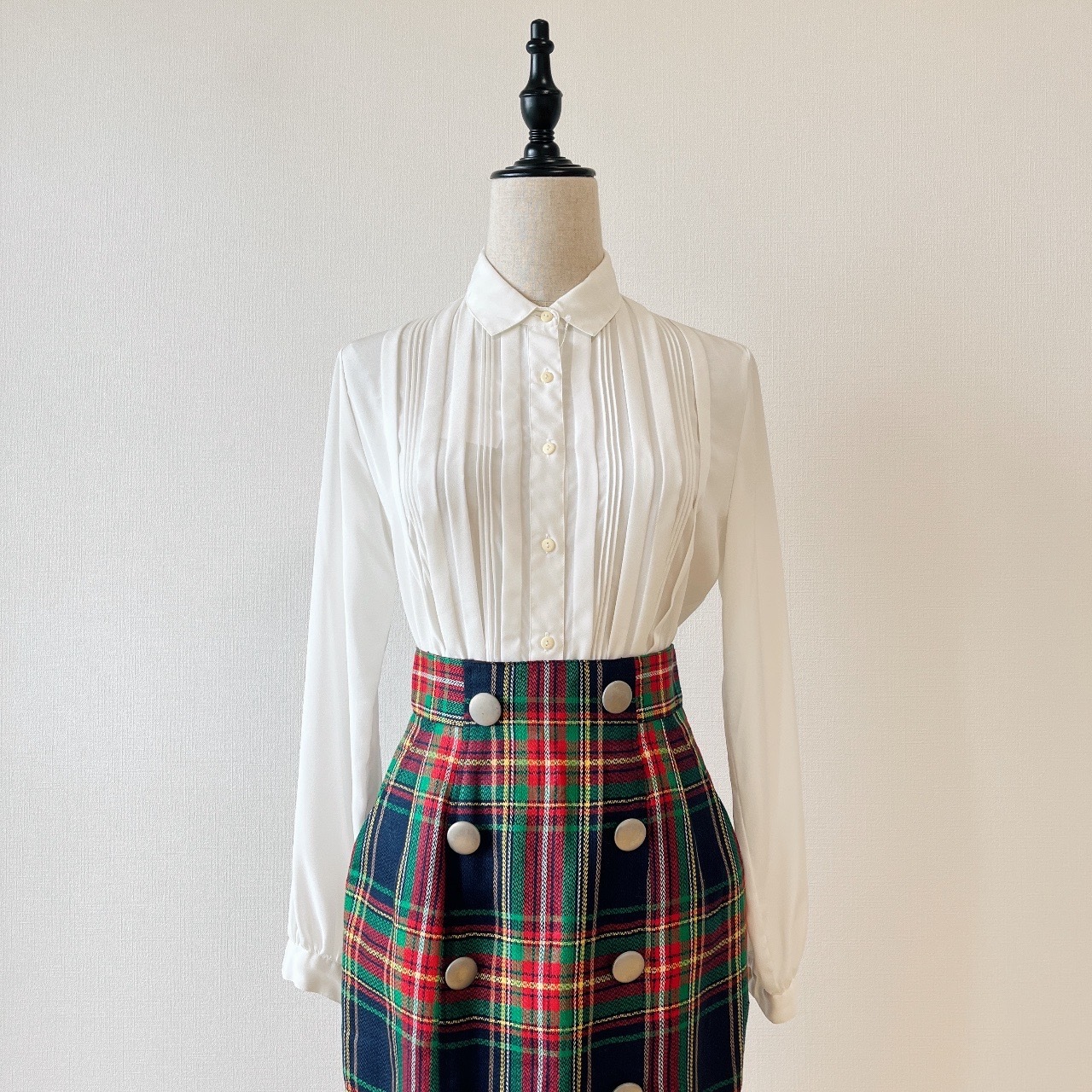 白色雪紡質古著襯衣