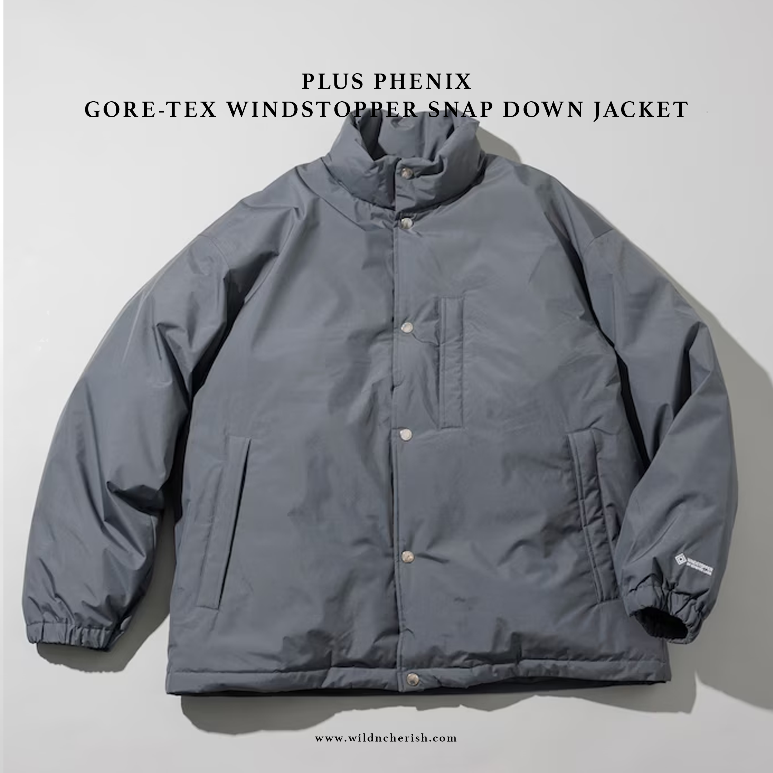 預訂 | Plus Phenix Gore-Tex Windstopper Snap Down Jacket 日本限定 90/10 防水羽絨