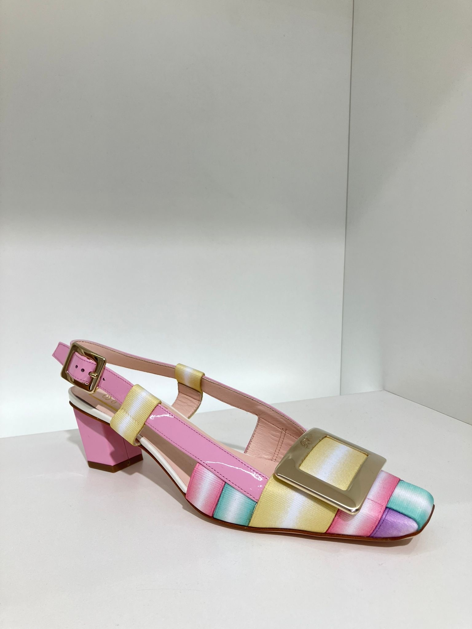 Roger Vivier belle vivier slingback heels 45mm Rainbow