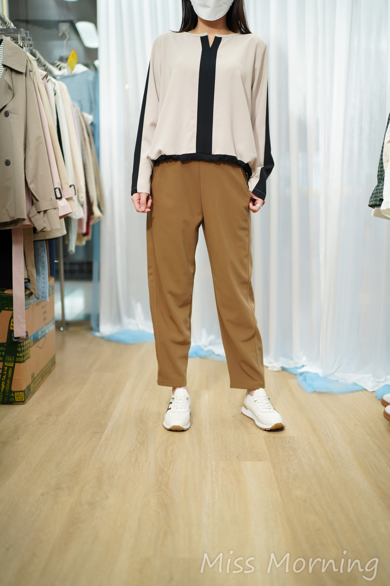 腳可束雪紡上衣(14845)