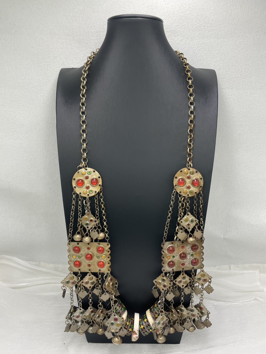 J6-燻全焊接紅黃綠鈴鐺七個戒達姑亮90cm