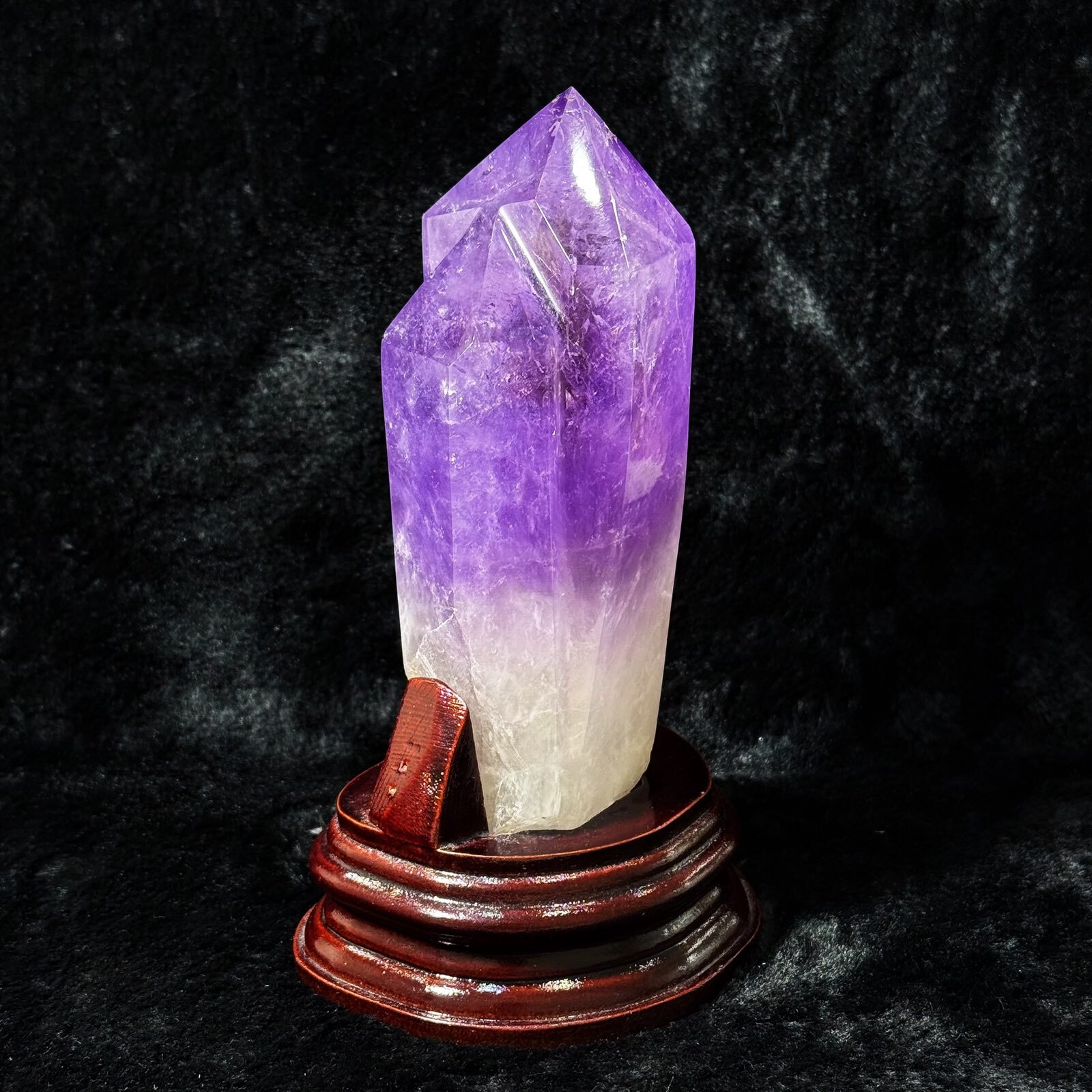 雙尖骨幹紫晶柱A 50x63x170mm