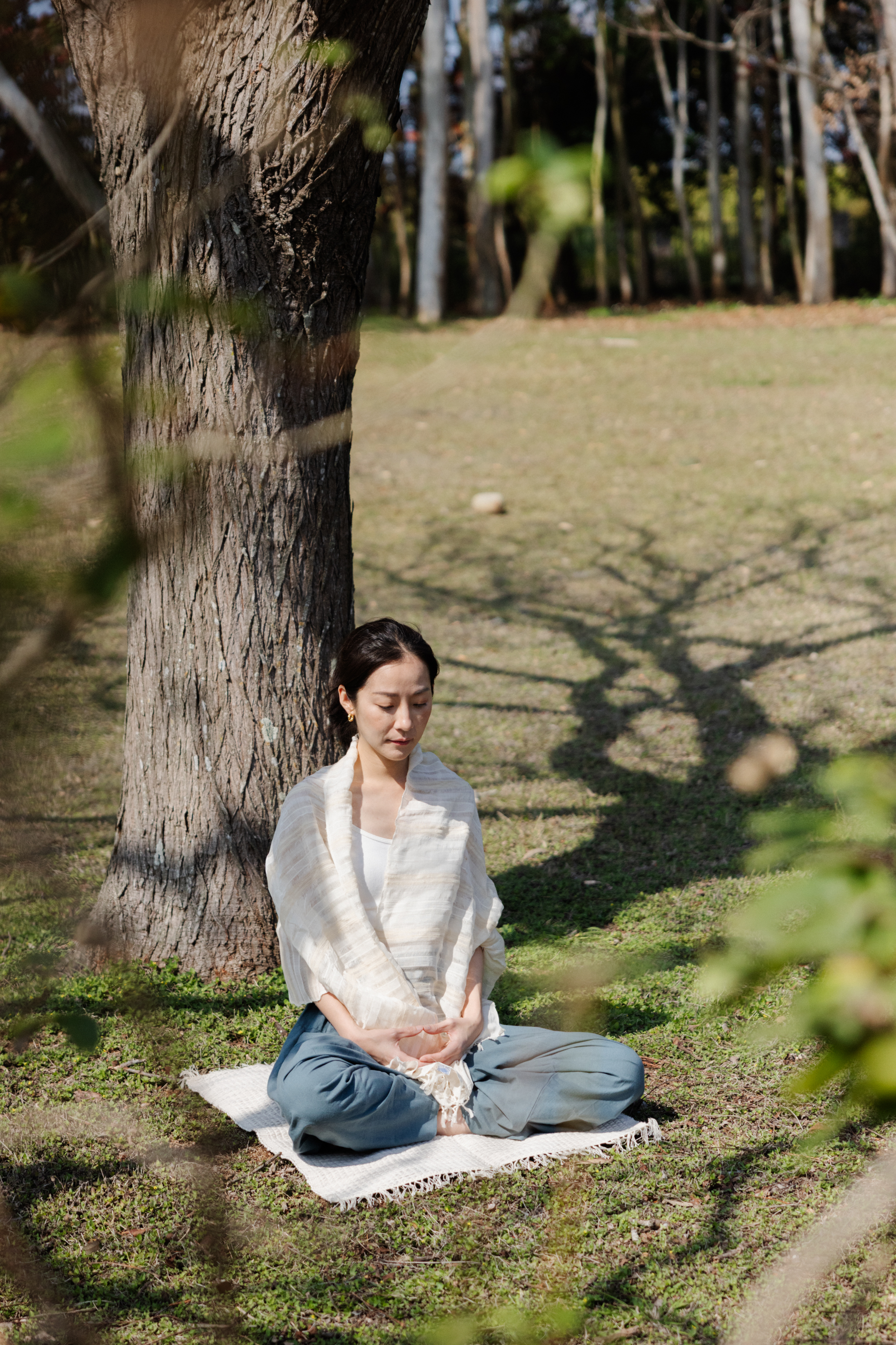 【YOGA】天然染織冥想墊_五色