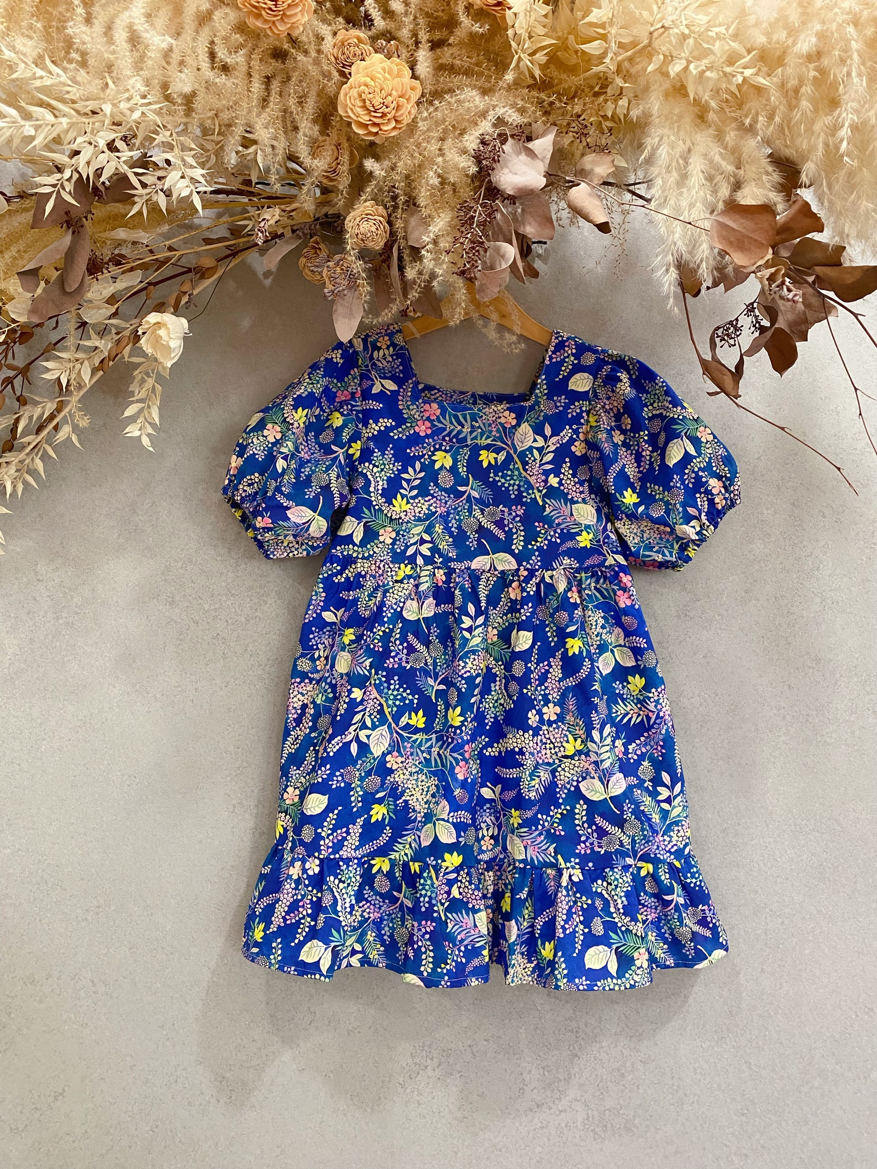 藍花草果實 方方公主魚尾長洋裝(120)