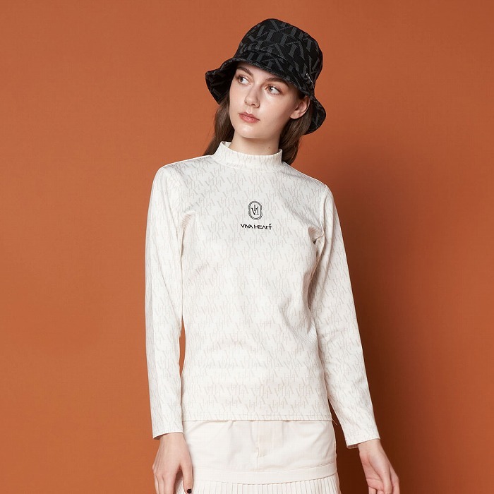 女士-SANTÉ滿版長袖小高領