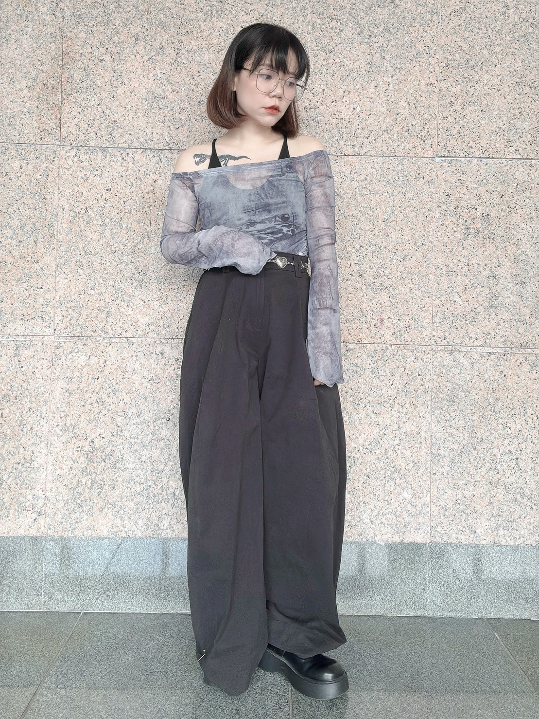 挺版修身氣球長褲