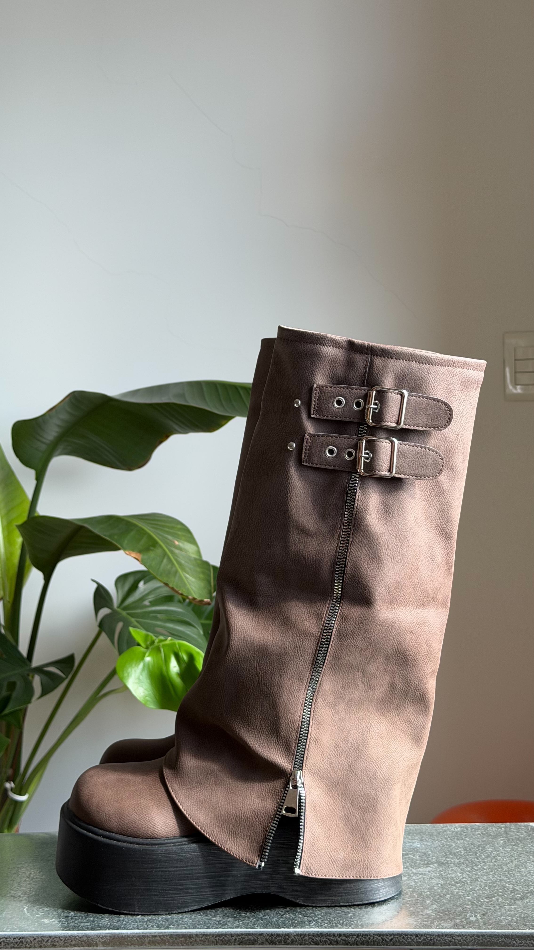 堆堆顯瘦 超厚底增高顯瘦靴🤎【COFFEE｜質感咖】