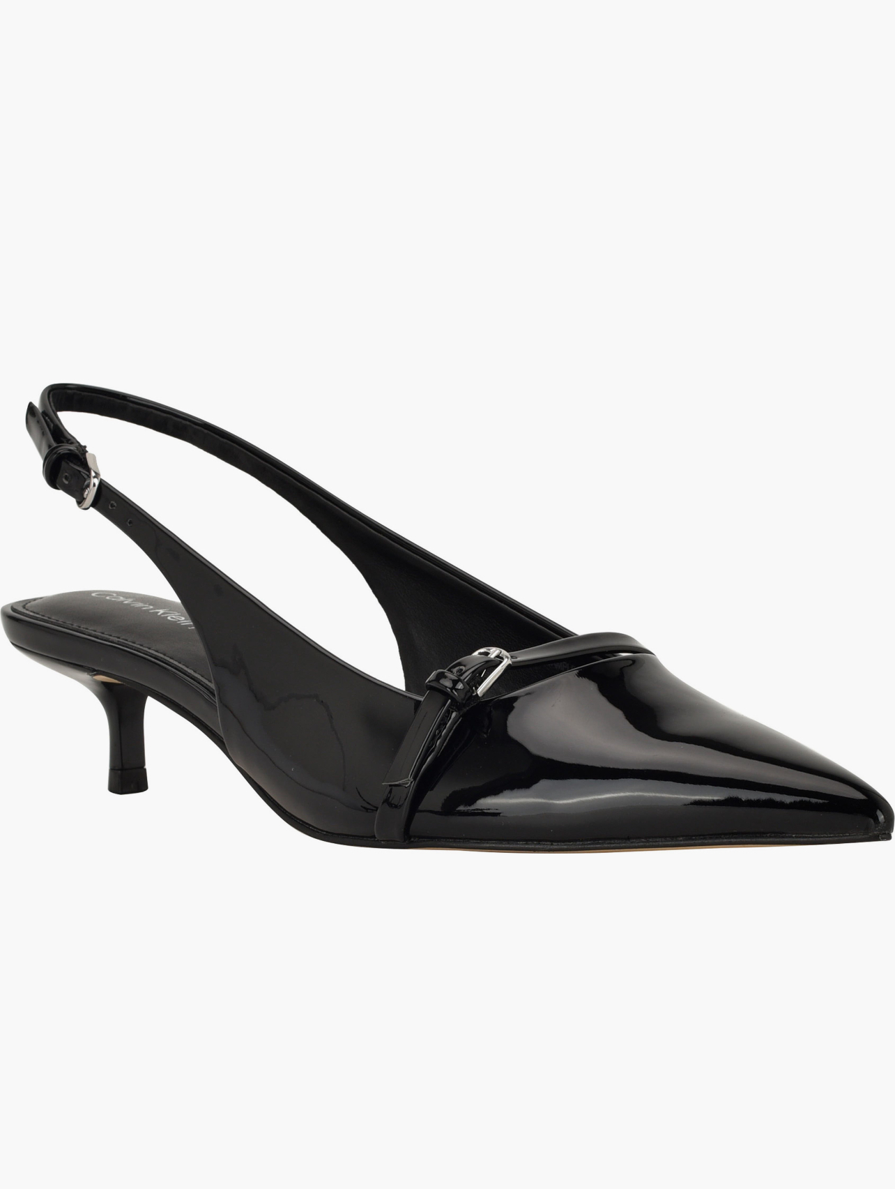 (預購）CALVIN KLEIN 後繫帶矮跟包頭鞋Simira Kitten Heel Pump