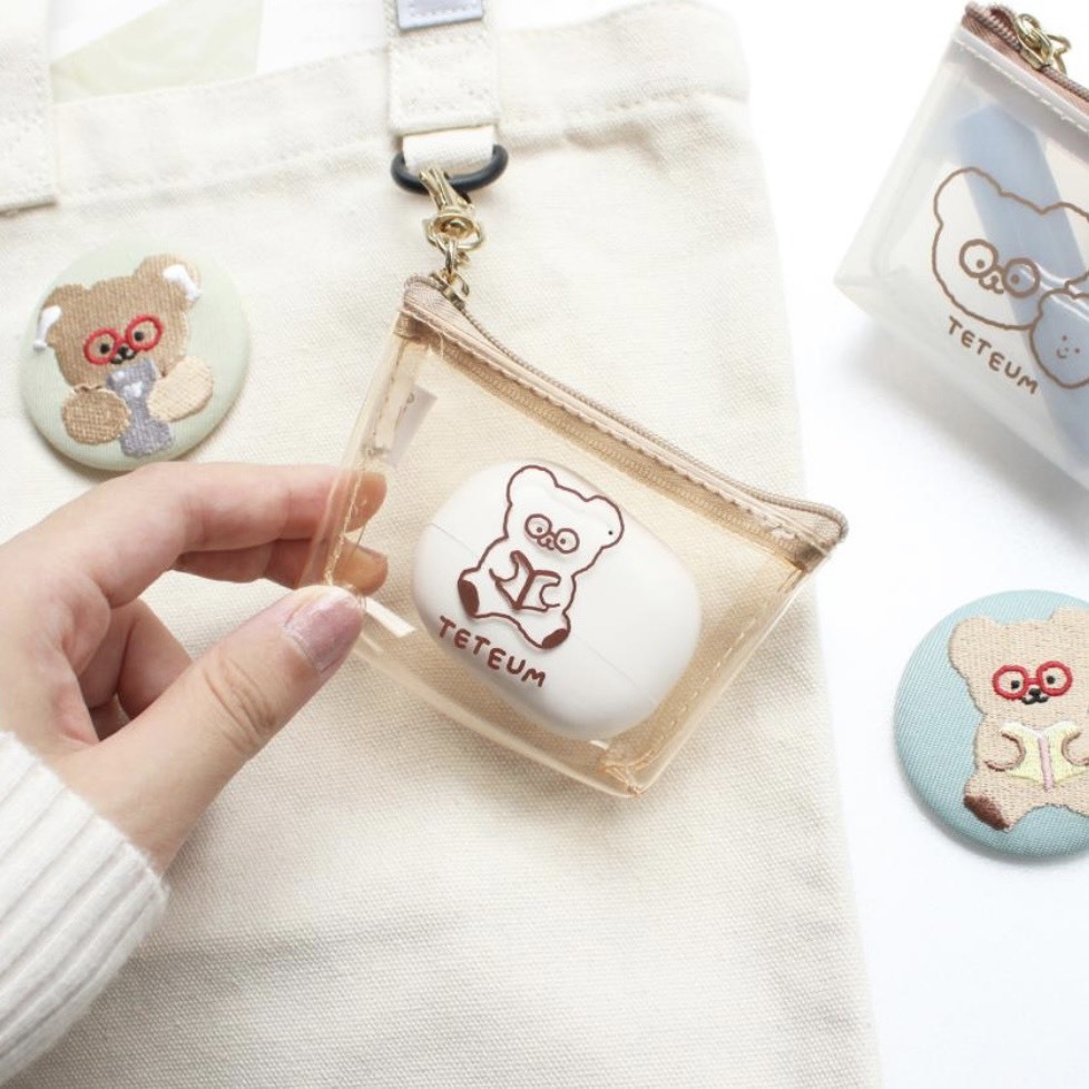 韓國 TETEUM FLOP BEBE 透明迷你袋 耳機包