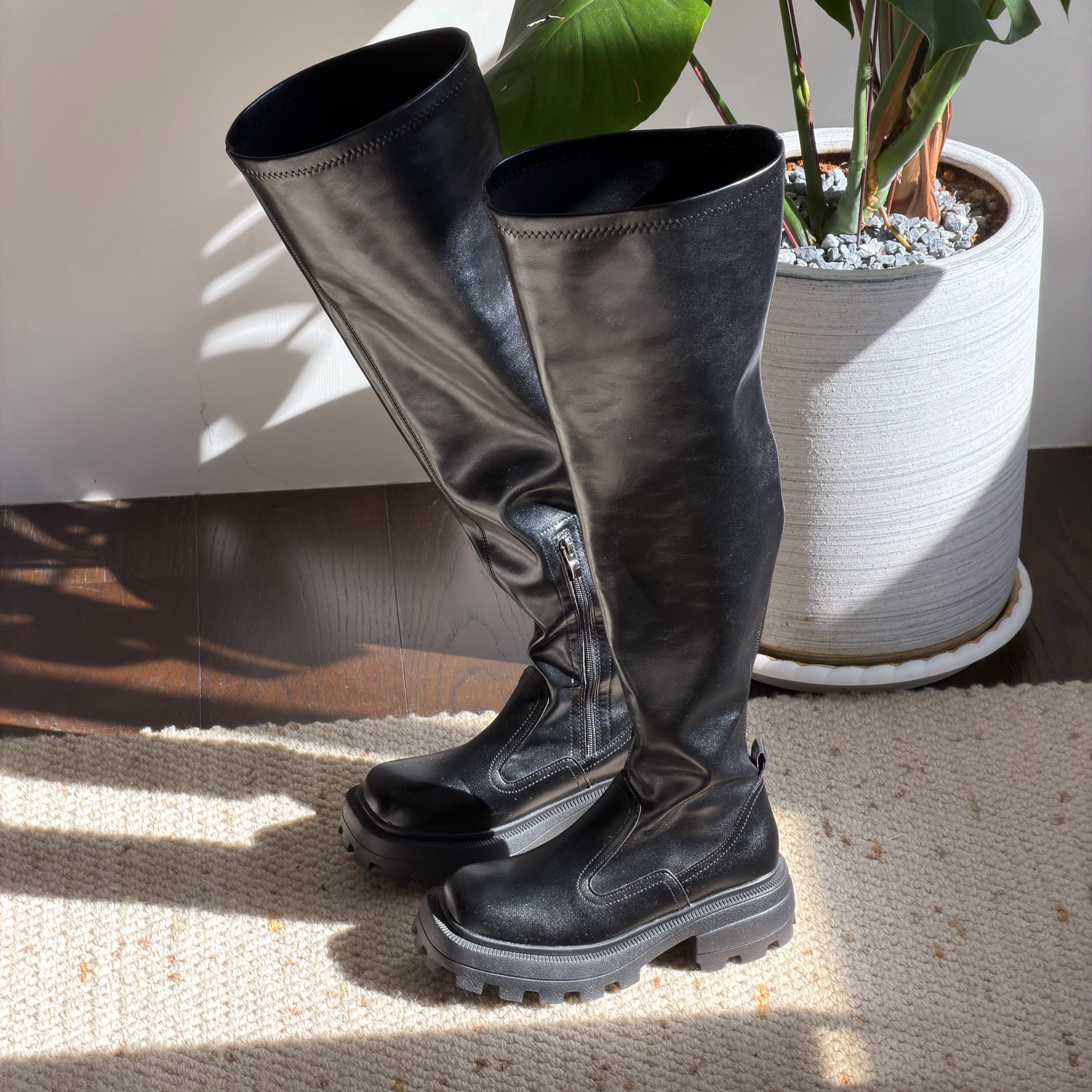 辣妹必收 瘦瘦厚底過膝靴（三版可選）