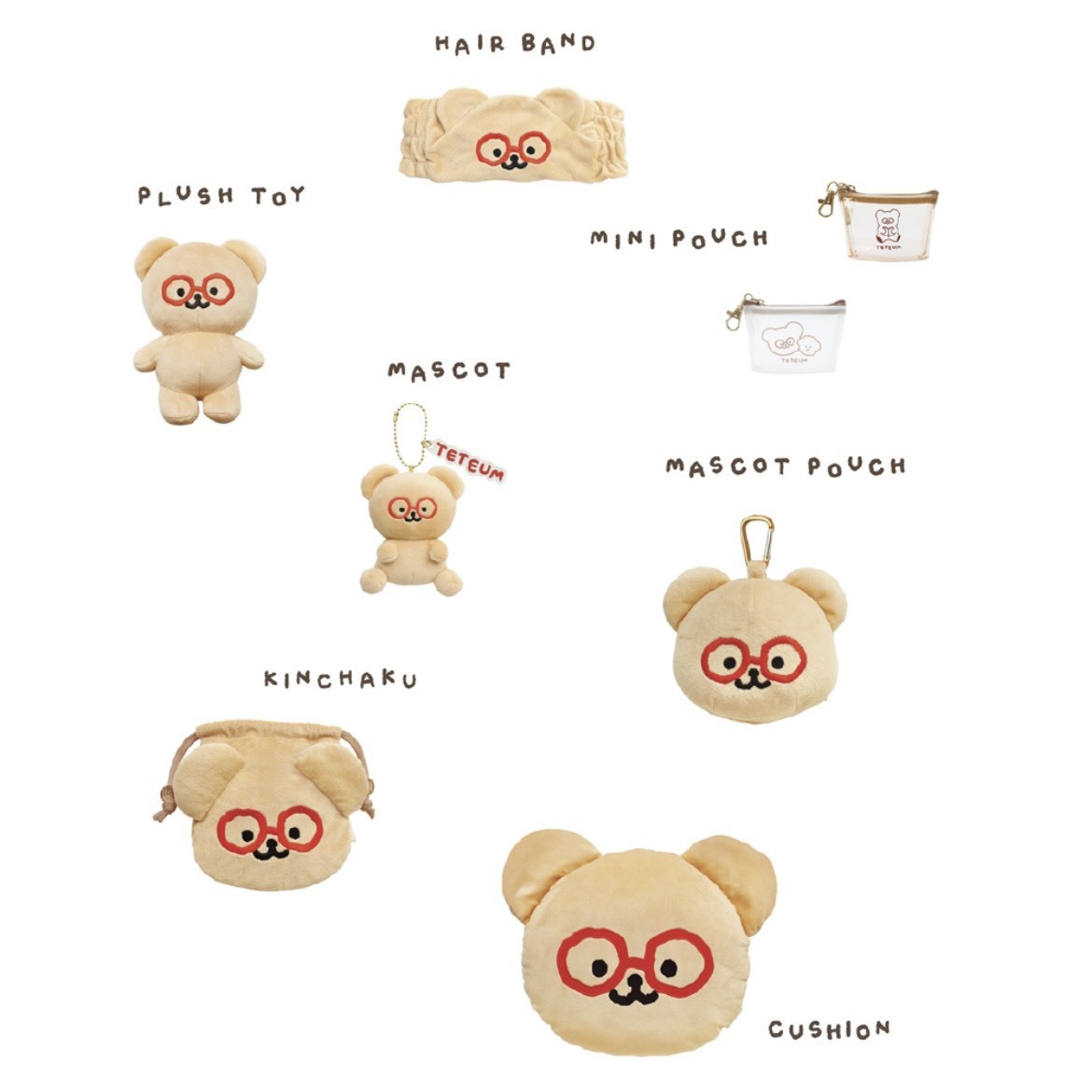 韓國 TETEUM FLOP BEBE 眼鏡熊 吊飾