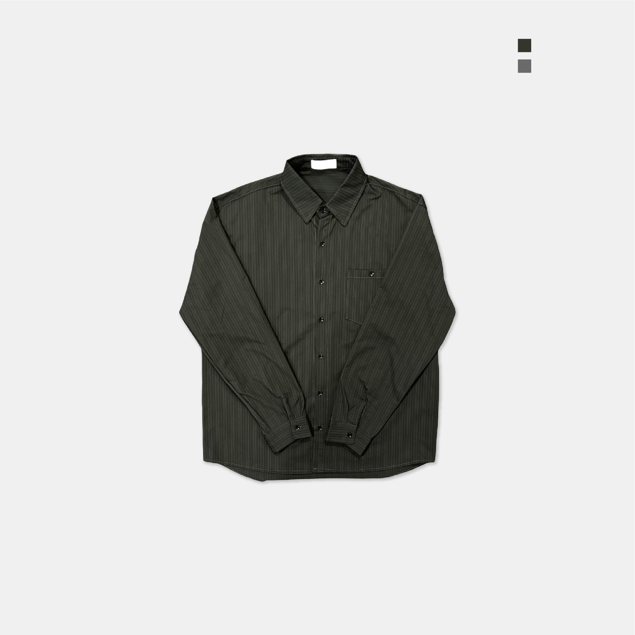 韓國 質感紳士 現代 條紋 長袖 襯衫