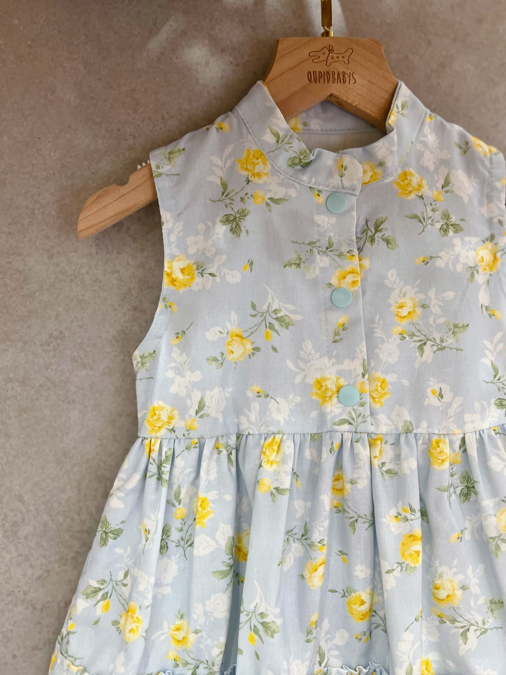 典雅黃玫瑰 蛋糕裙洋裝(90)