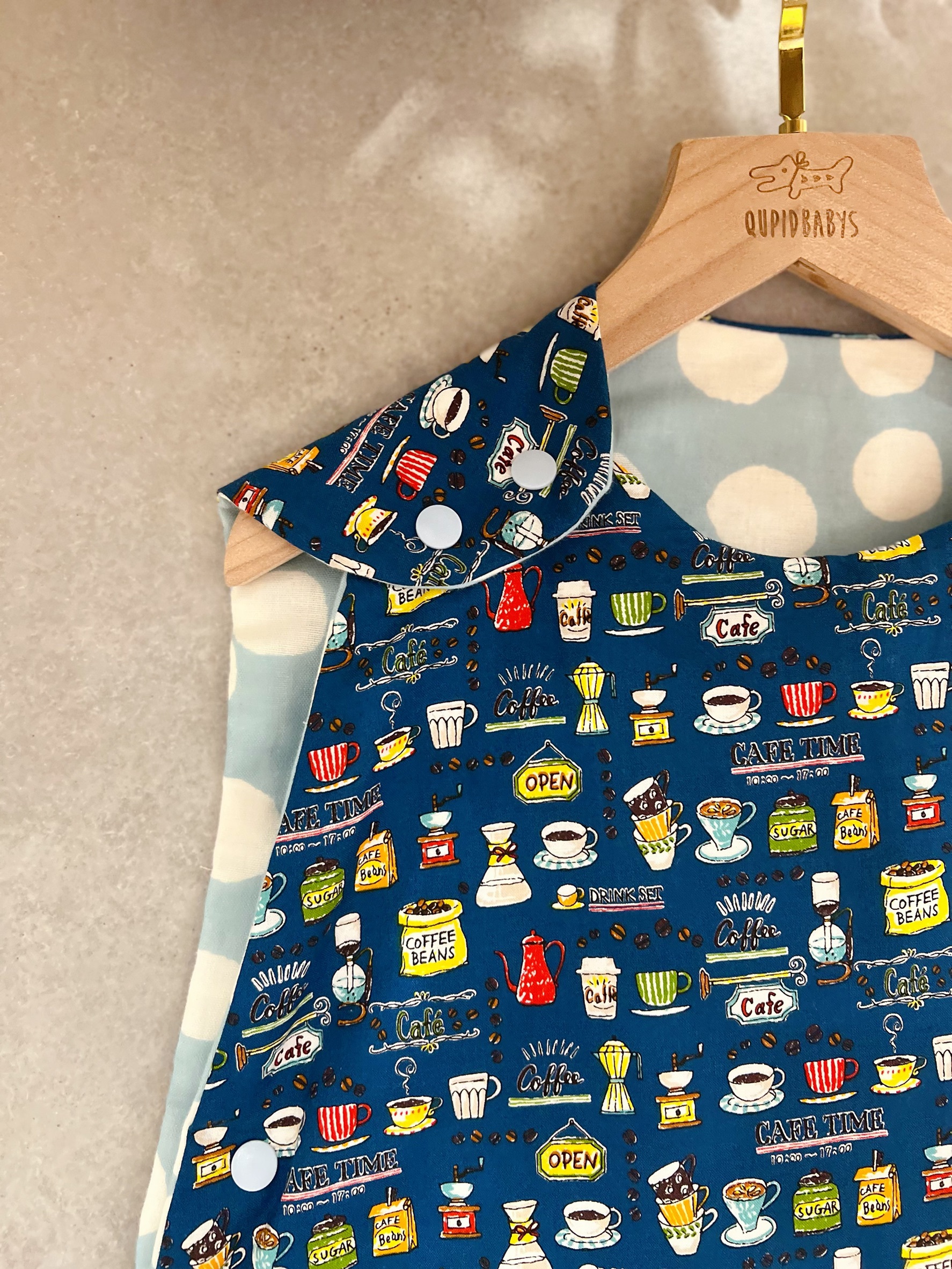 深藍咖啡杯 加大夏季防踢被（適合約3-5歲）