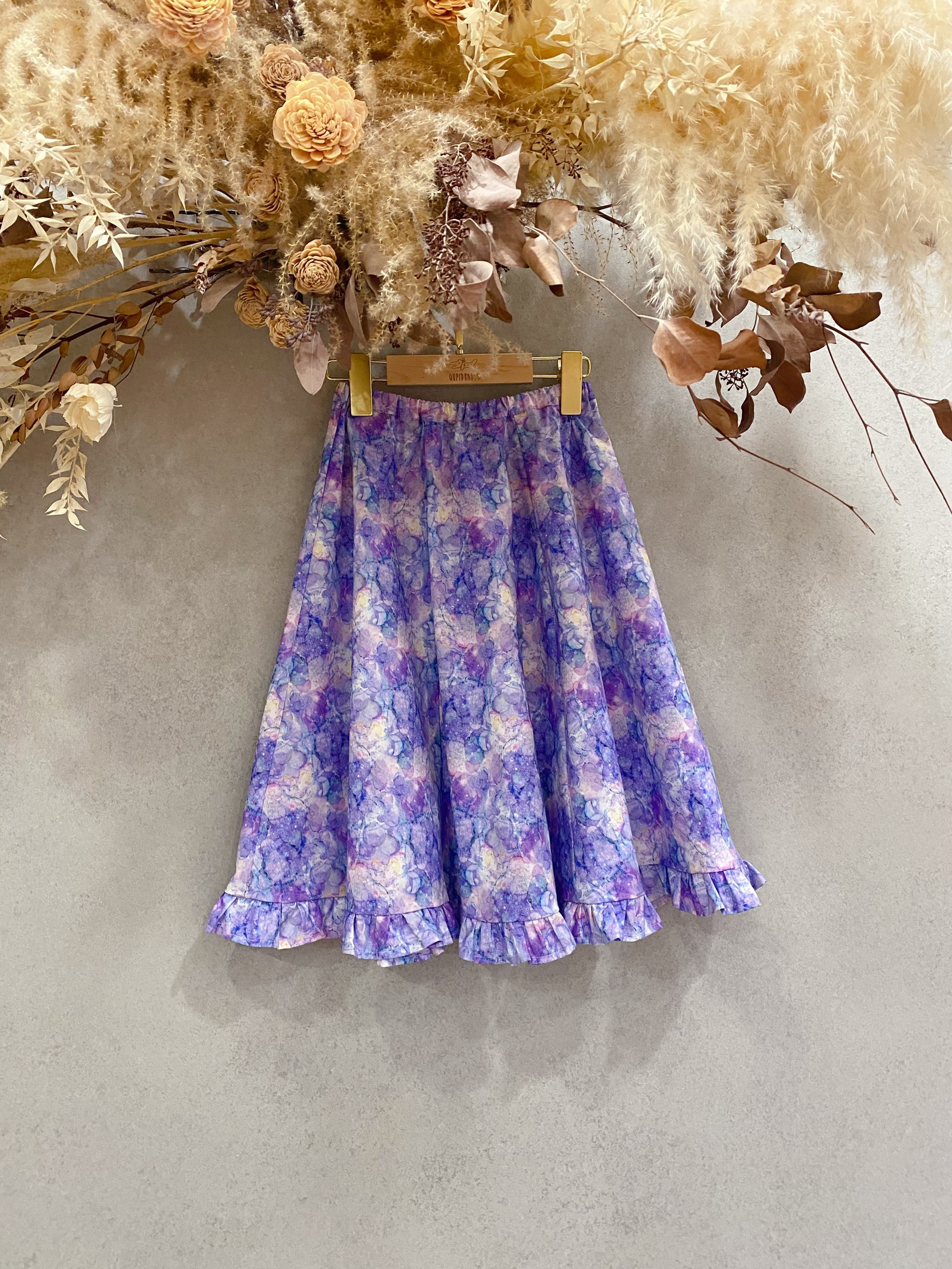 紫泡影 女童荷葉六片裙(110)