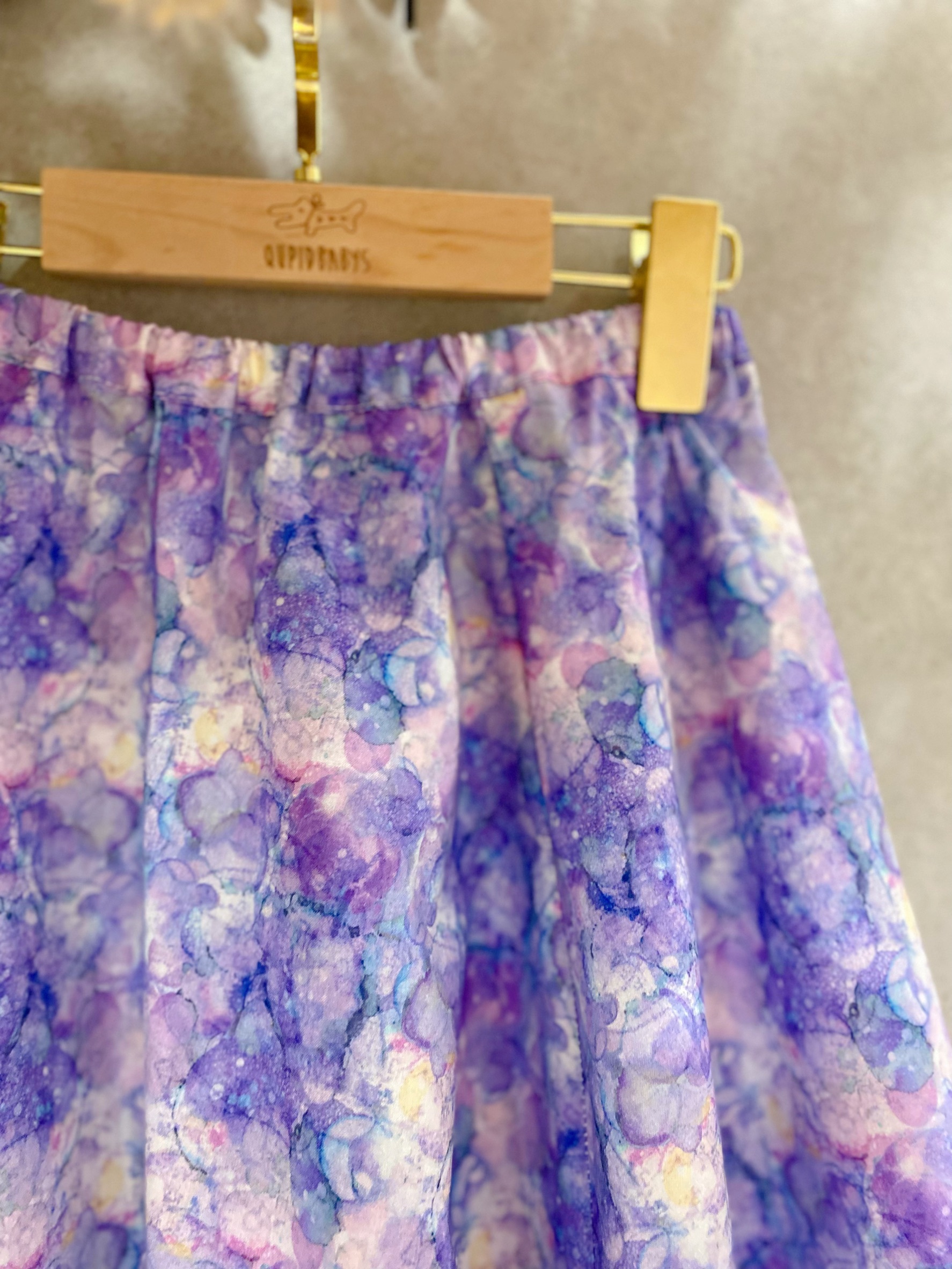 紫泡影 女童荷葉六片裙(110)